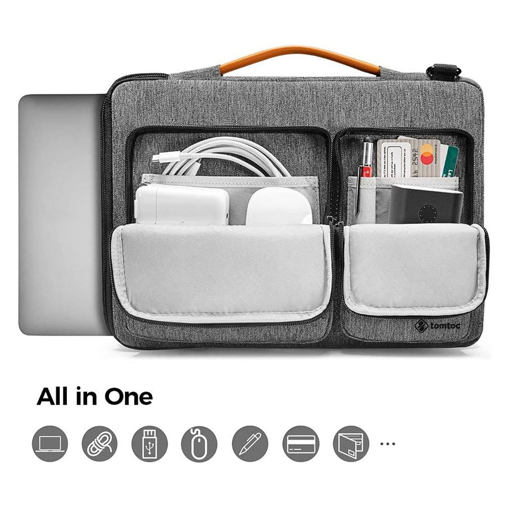 tomtoc 13 Inch Versatile Laptop Messenger Bag - Gray