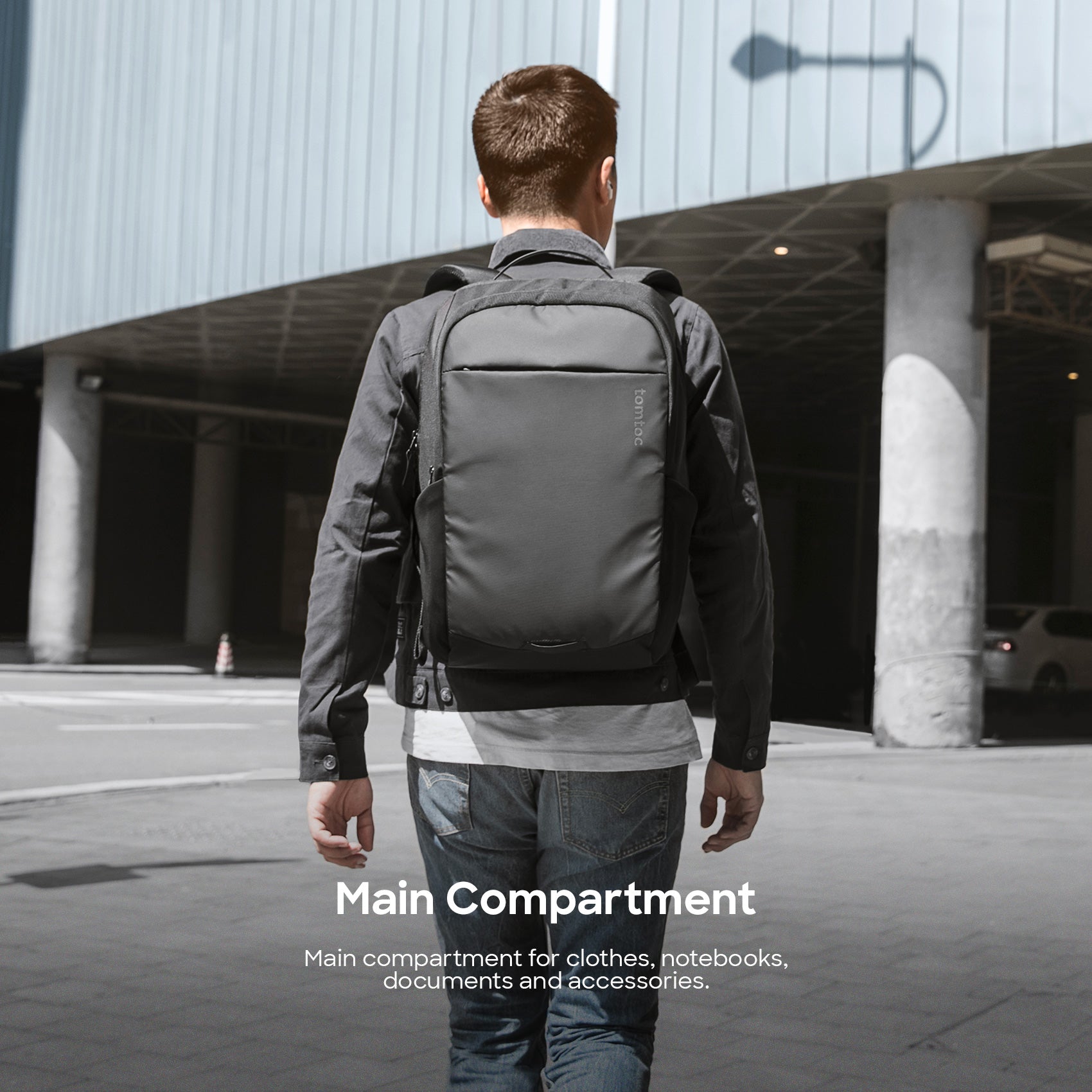 tomtoc Premium Urban-T68 Laptop Backpack 15.6 Inch