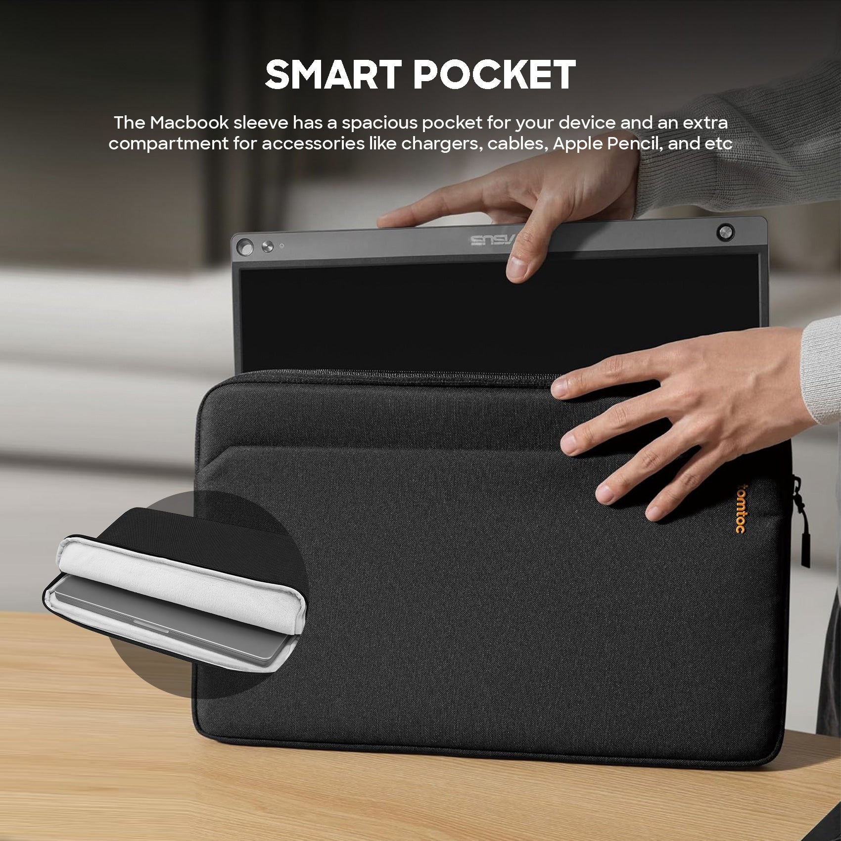 tomtoc Light-A18 Laptop Sleeve for MacBook Pro 14 Inch
