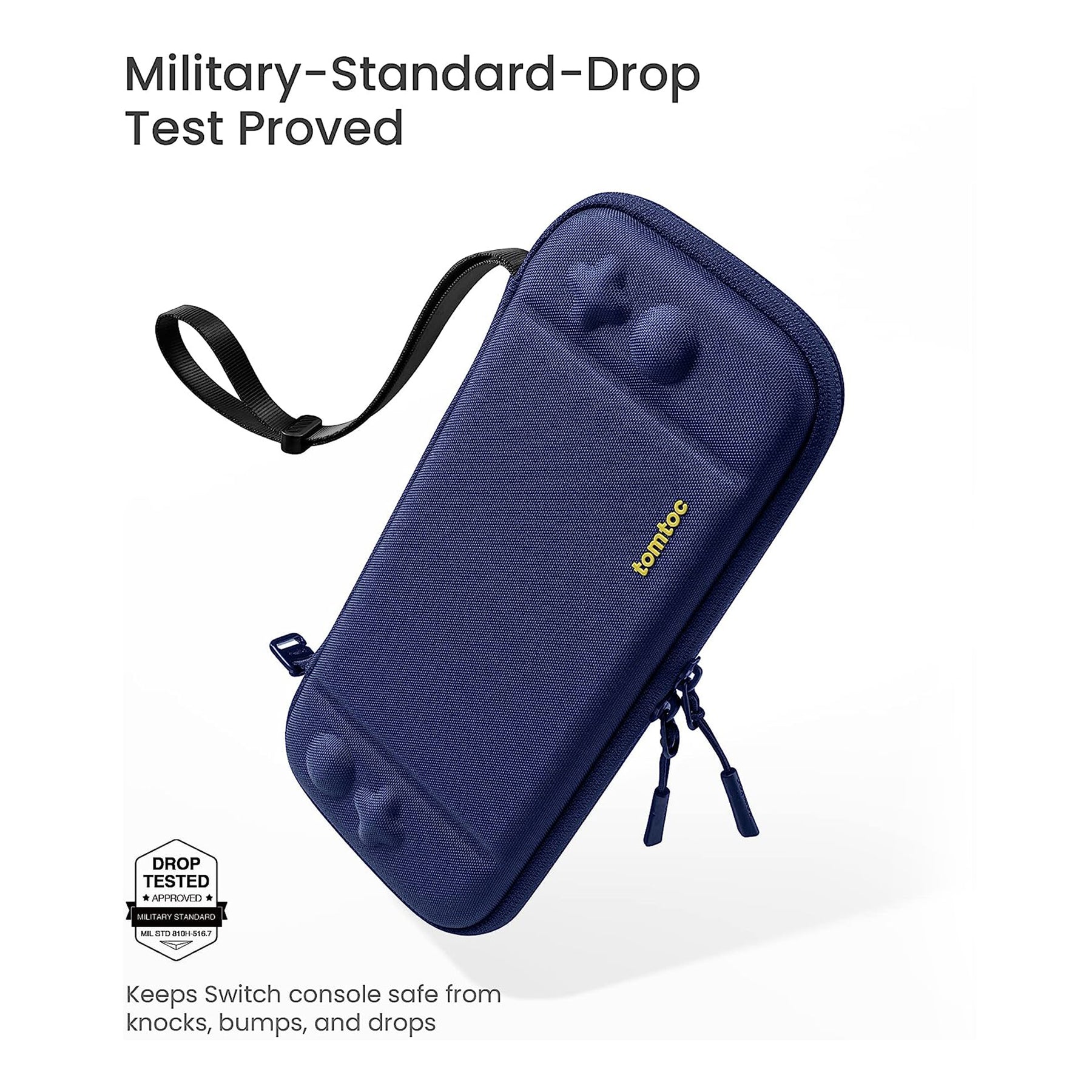 tomtoc Slim Protective Carrying Case with 10 Game Cartridges - Nintendo Switch & OLED Model - Ink Blue