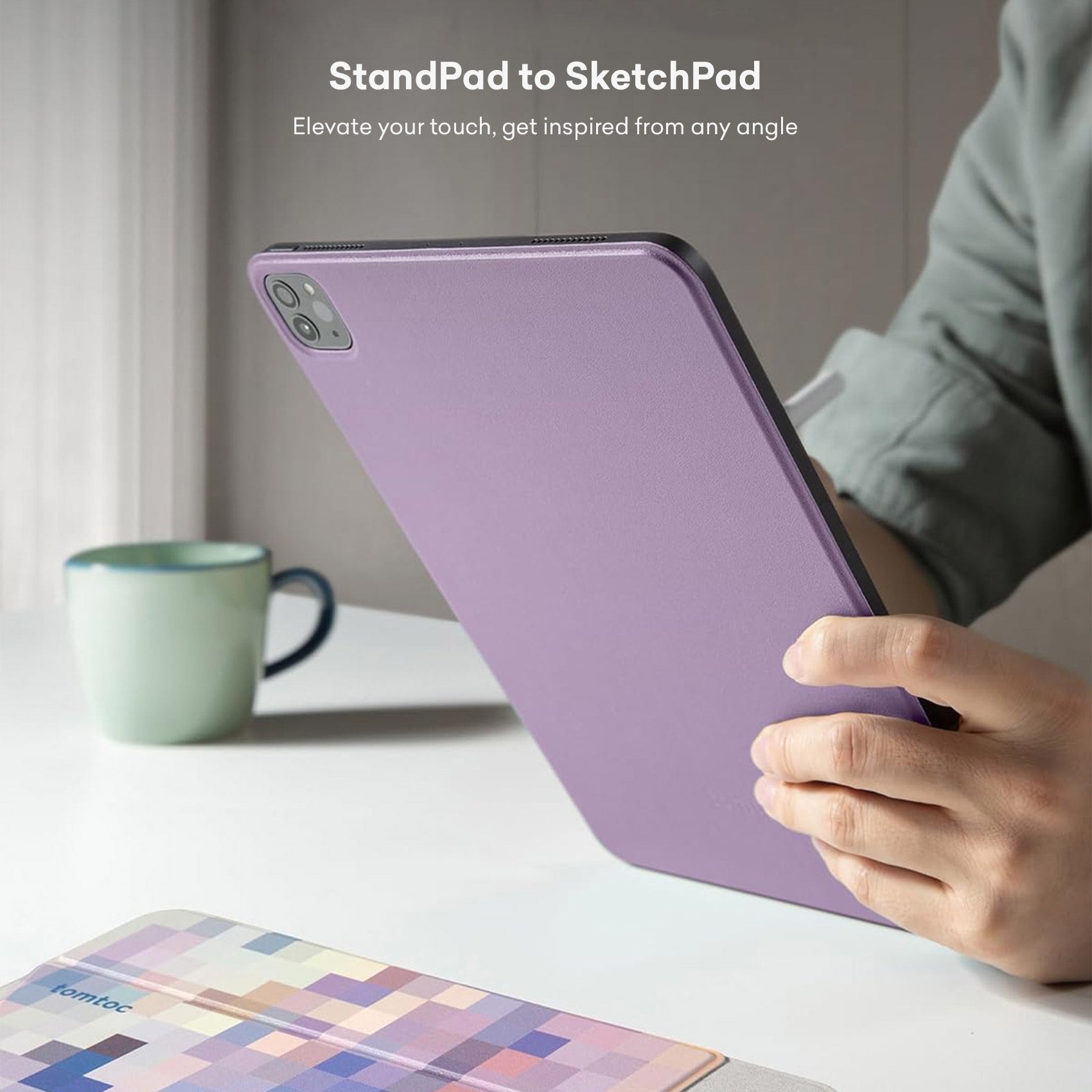 tomtoc 11 Inch Ultra Slim Lightweight Magnetic Case - Imagist Purple