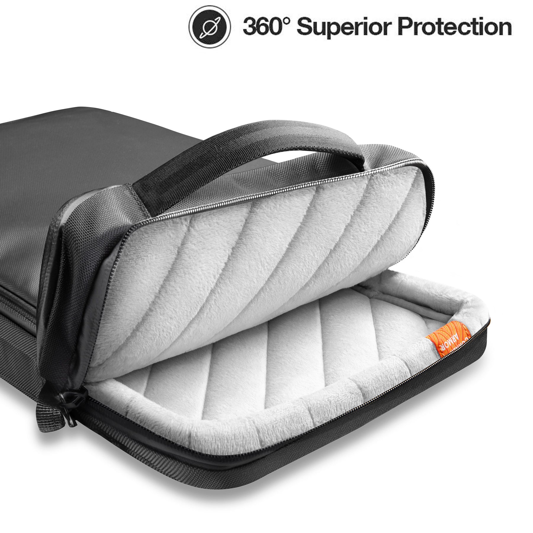 tomtoc DefenderACE-A04 Laptop Black Shoulder Bag for MacBook Pro 14 Inch