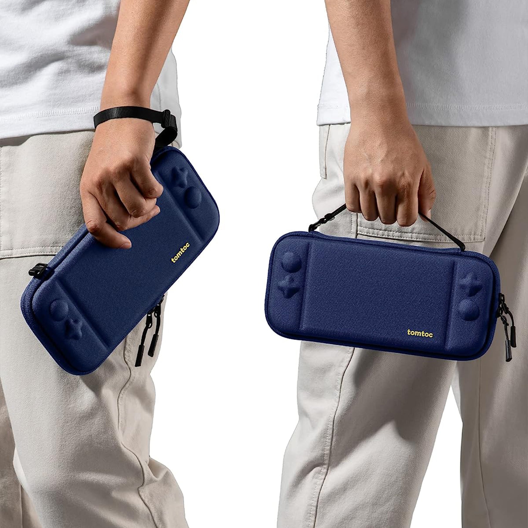 tomtoc Slim Protective Carrying Case with 10 Game Cartridges - Nintendo Switch & OLED Model - Ink Blue