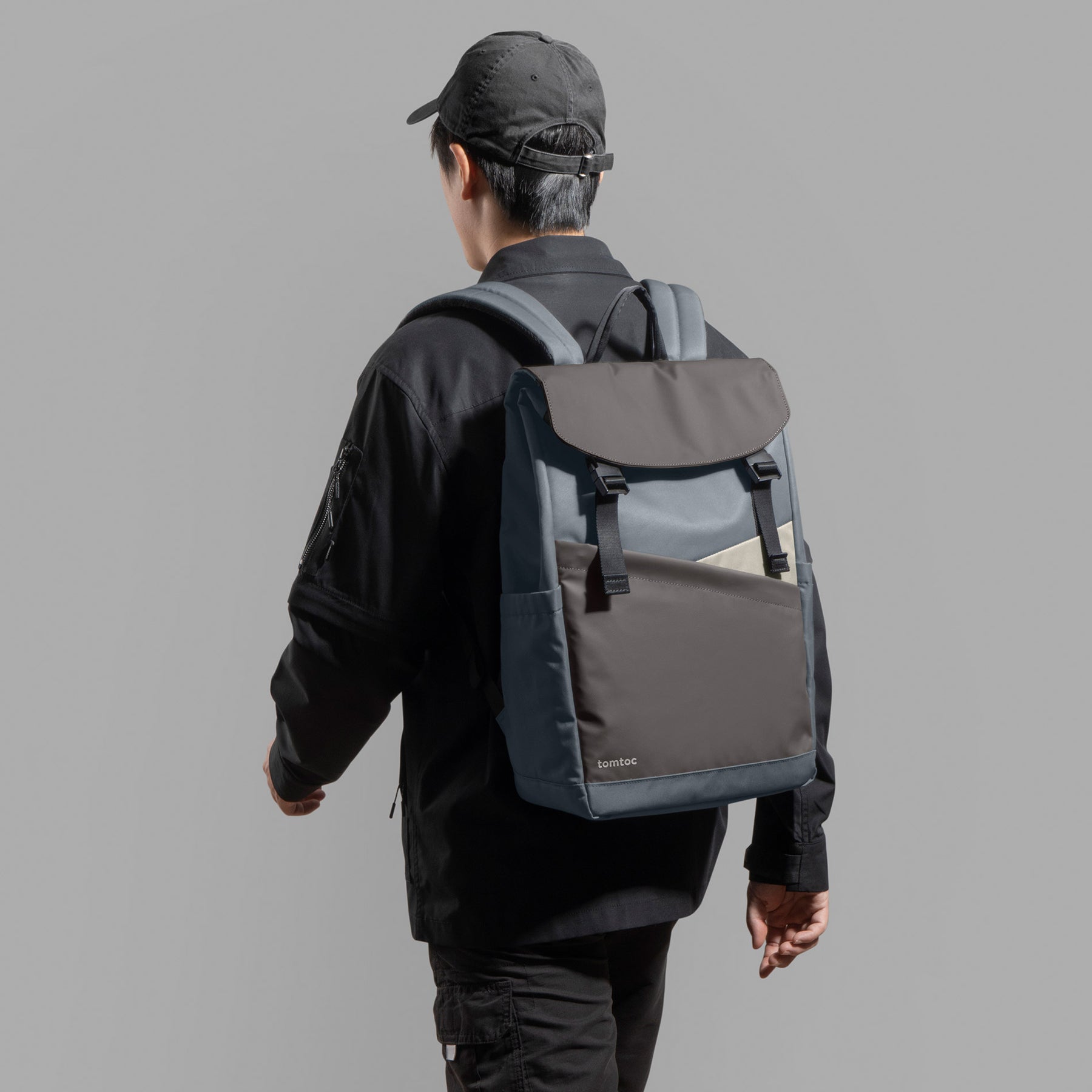 tomtoc 16 Inch Flap Lightweight & Water-Resistant Laptop Backpack - Turquoise