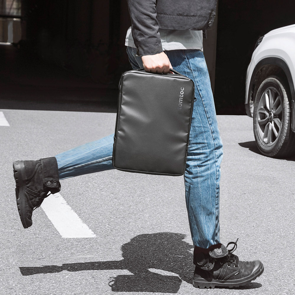 tomtoc DefenderACE-A04 Laptop Black Shoulder Bag for MacBook Pro 14 Inch