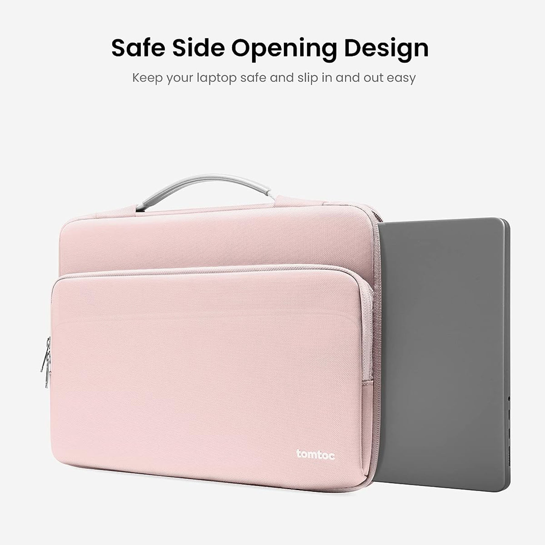 tomtoc 13 Inch Versatile 360 Protective Laptop Briefcase - Pink