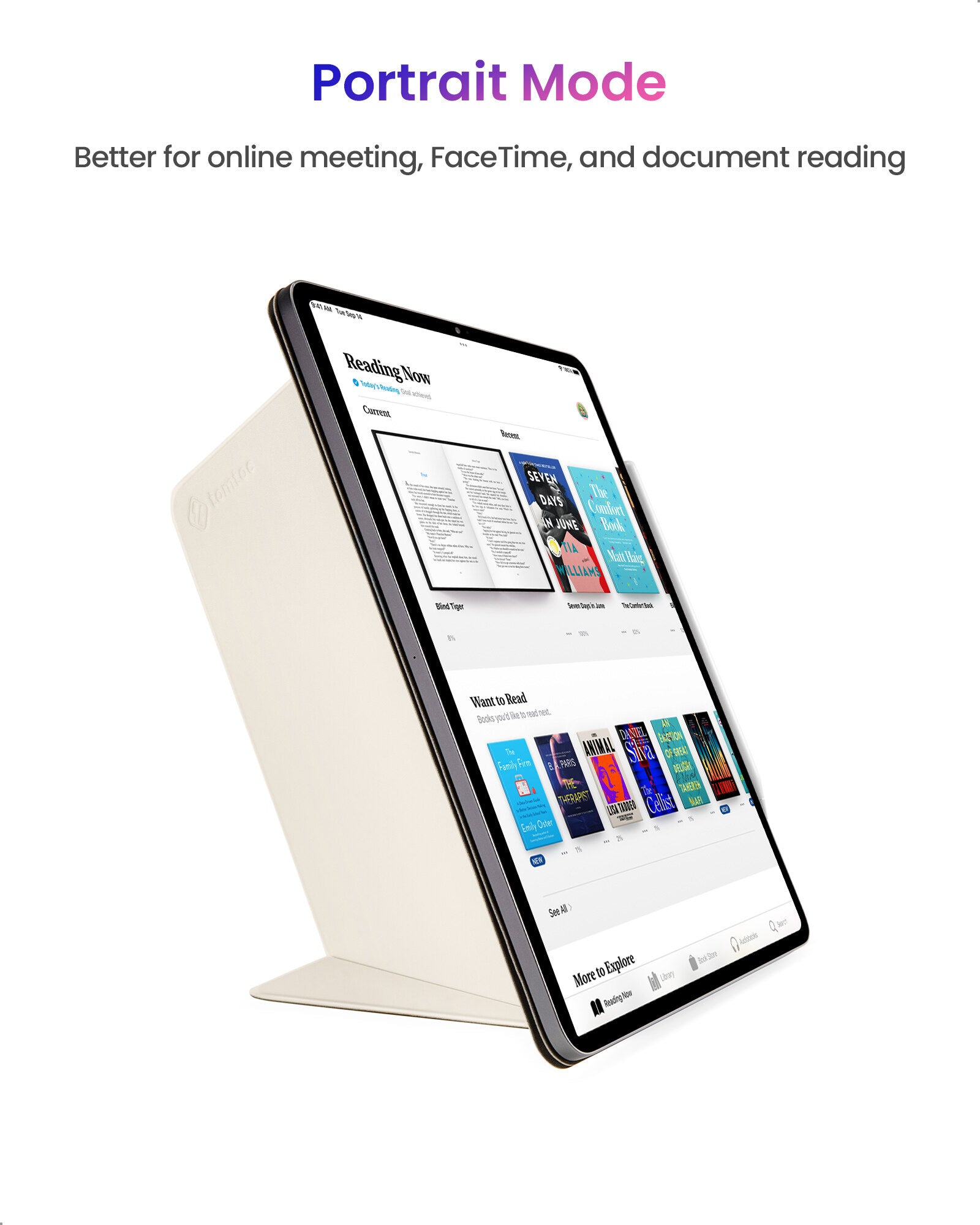 tomtoc 11 Inch Ultra Slim Lightweight Magnetic Case - White