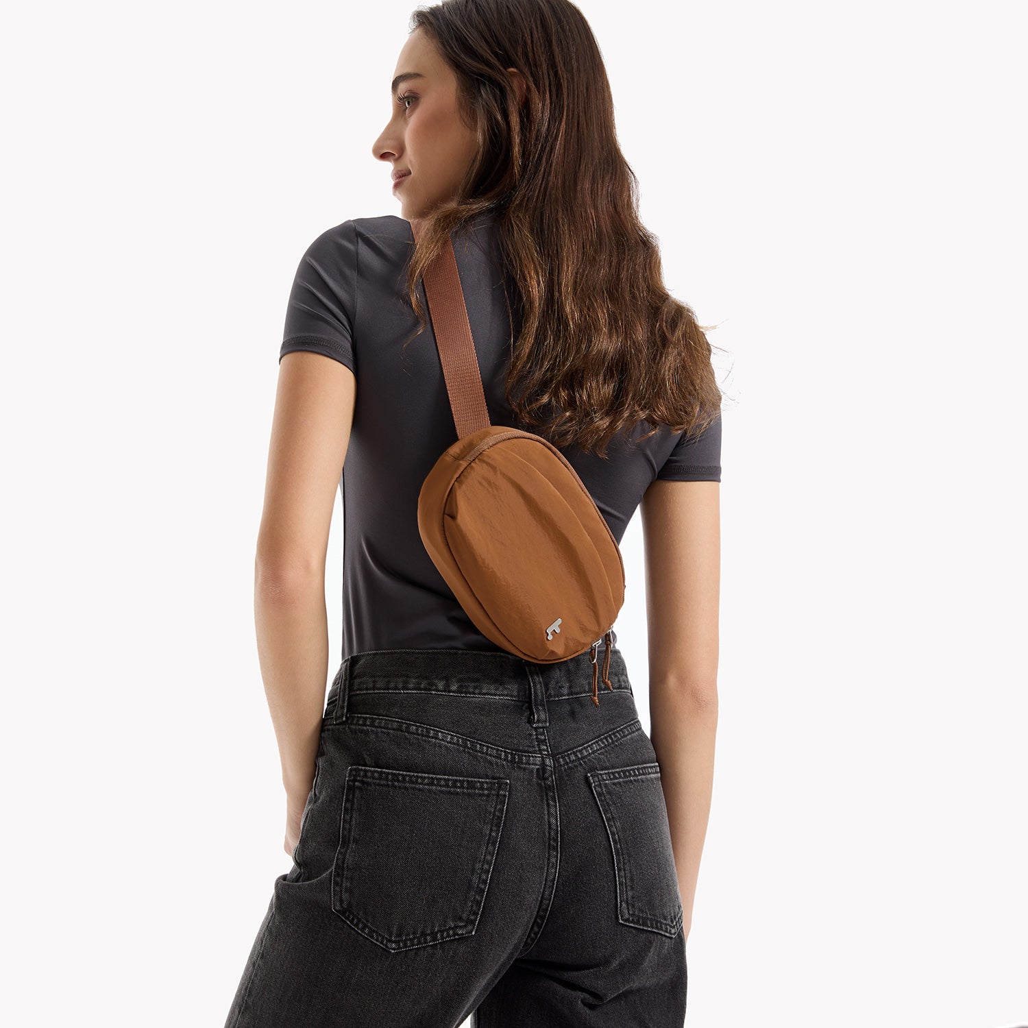 tomtoc T32 1.5L Slingbean Belt Bag / Crossbody Bag / Sling Bag / Waist Bag with RFID Blocking - Caramel