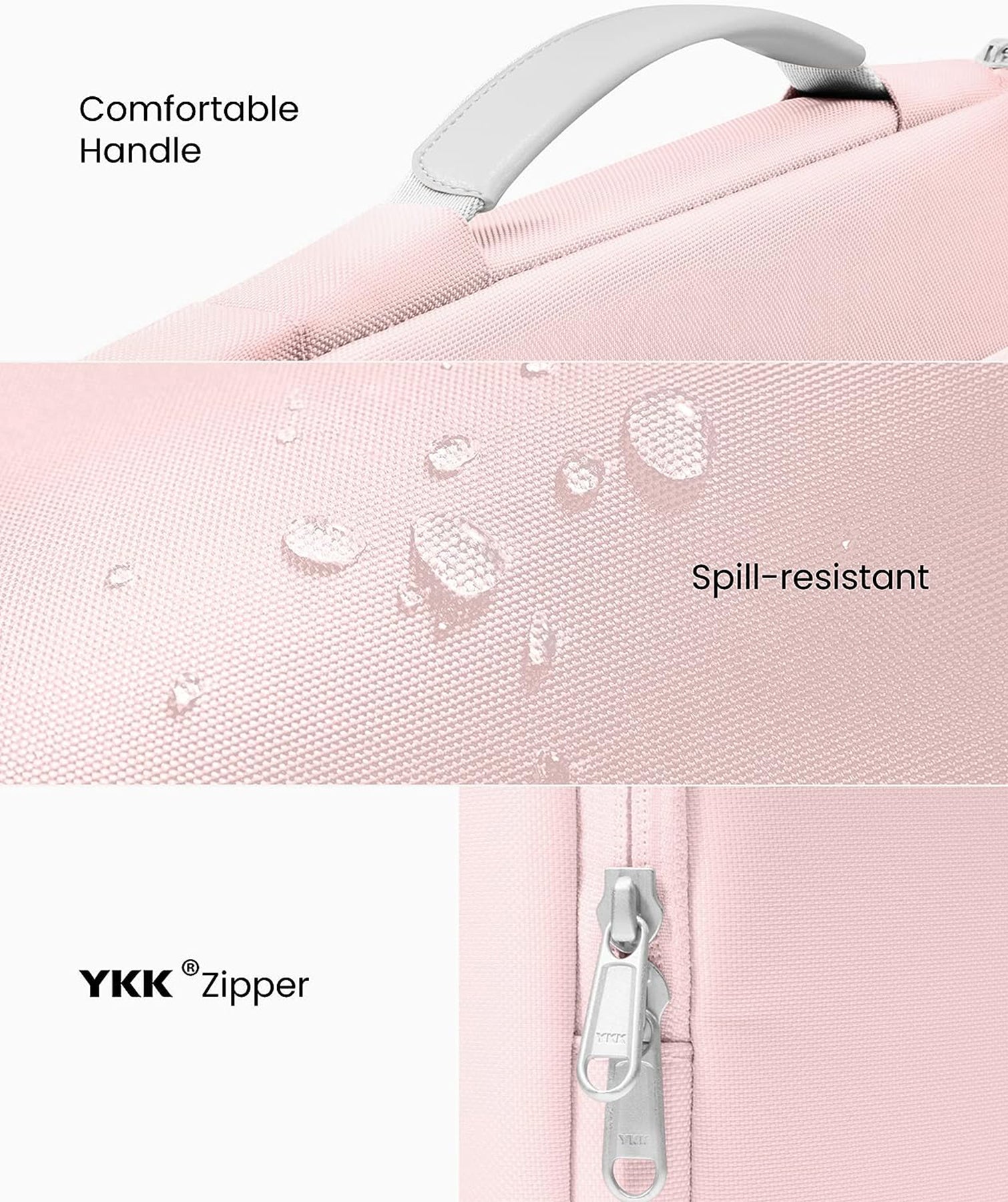 tomtoc 13 Inch Versatile 360 Protective Laptop Briefcase - Pink