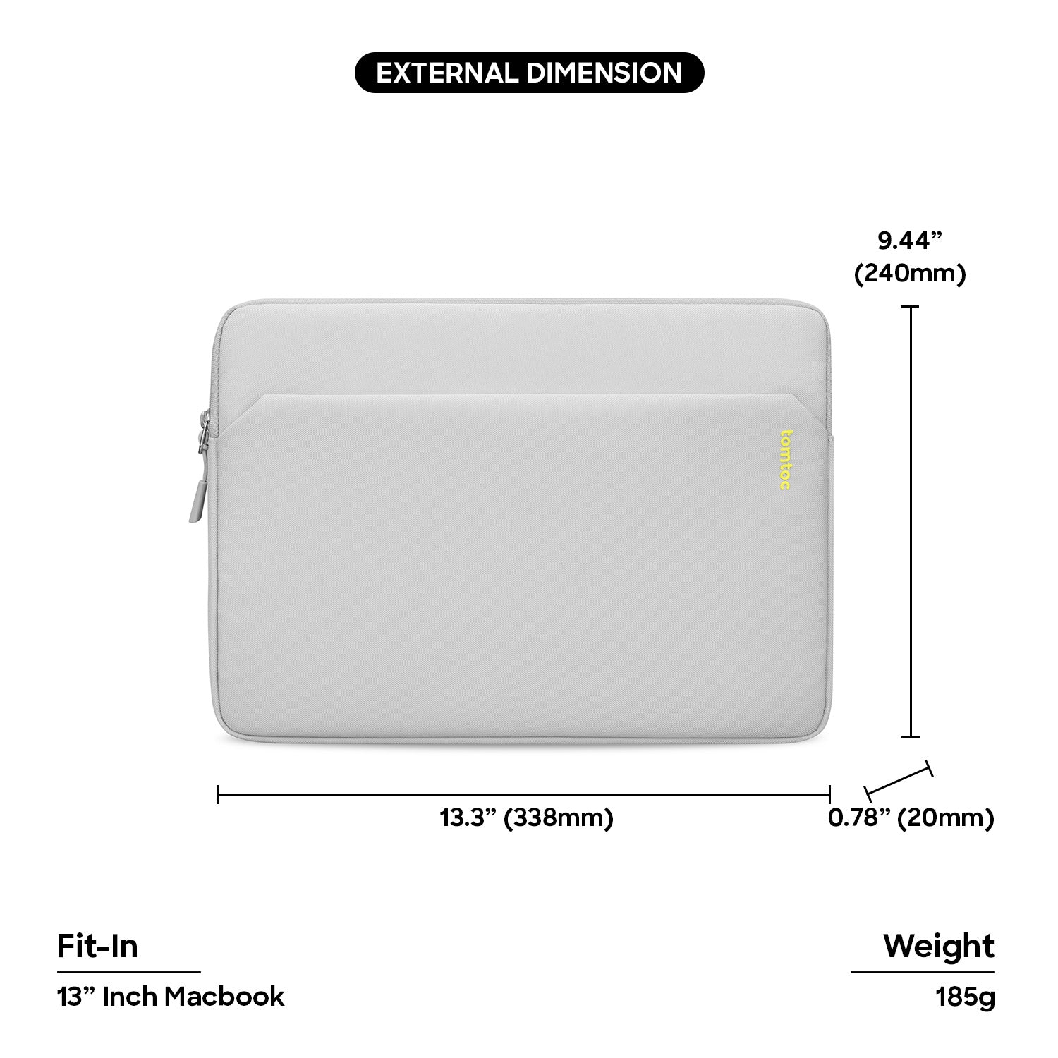 tomtoc Light-A18 Laptop Sleeve for MacBook Air/Pro 13 Inch