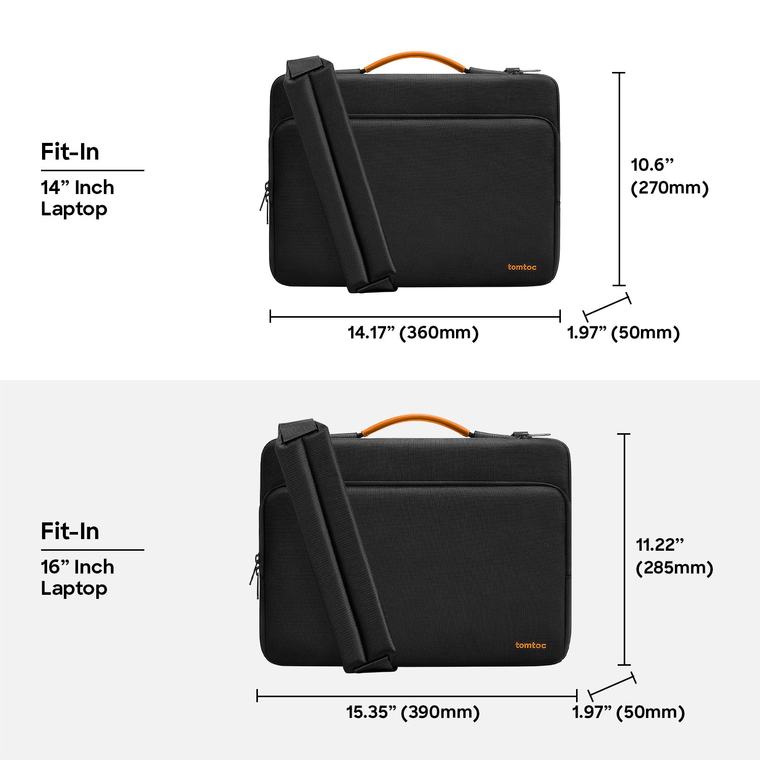 tomtoc Defender-A40 Laptop Shoulder Bag for MacBook Pro 14 Inch
