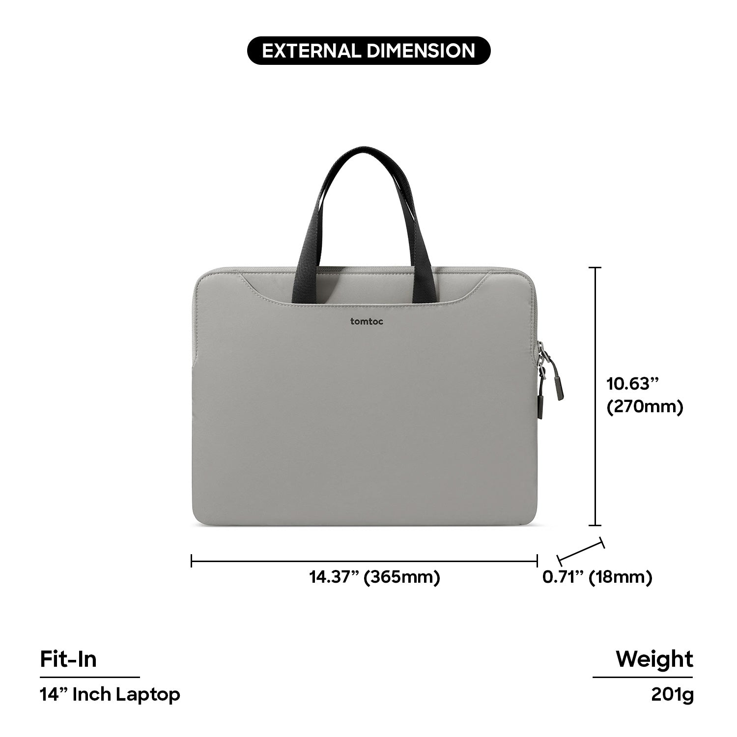 tomtoc The-Her-A21 Laptop Handbag 14 Inch