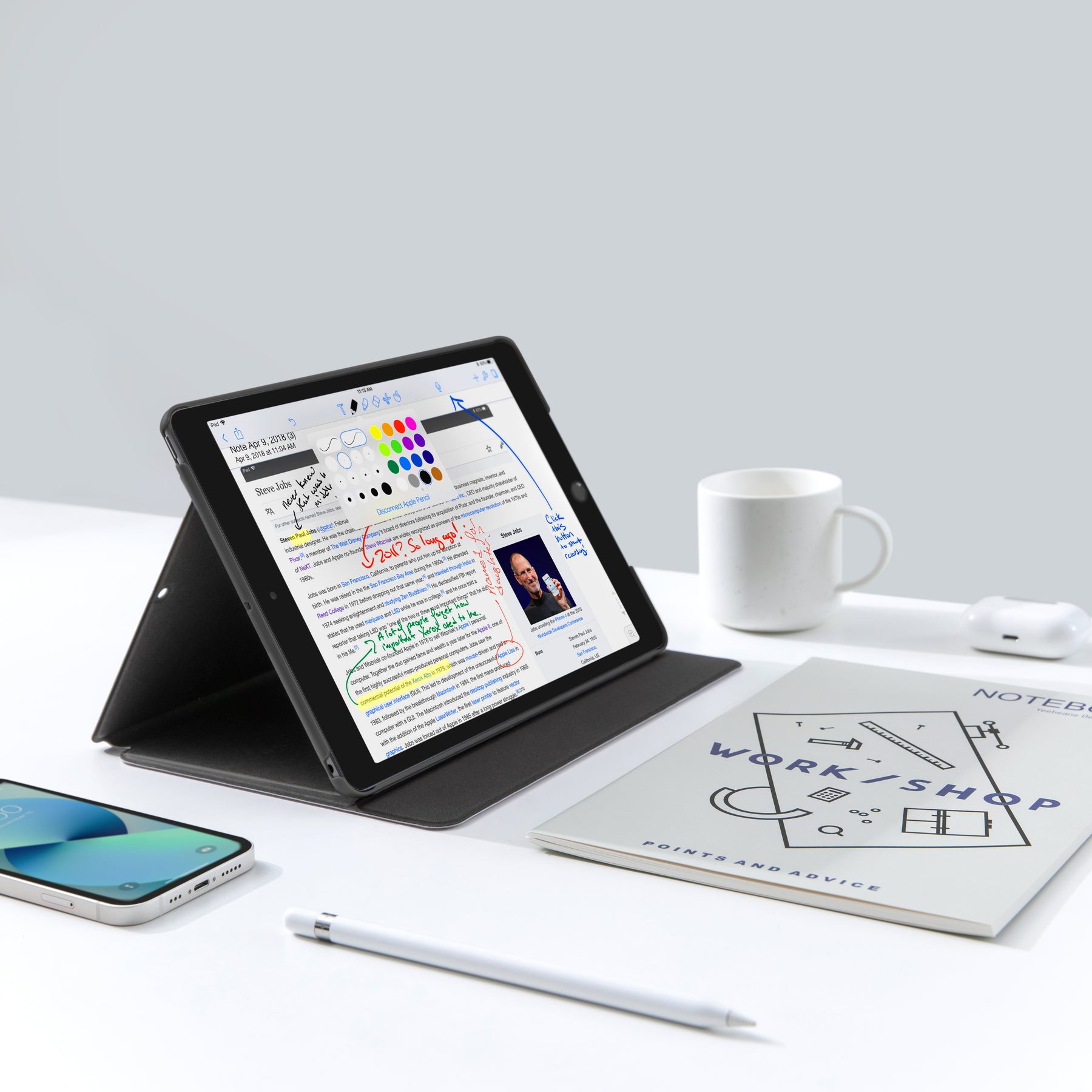 tomtoc 10.2 Inch Protective Smart-Tri Case - iPad 9th Gen 2019-2021 - Gray