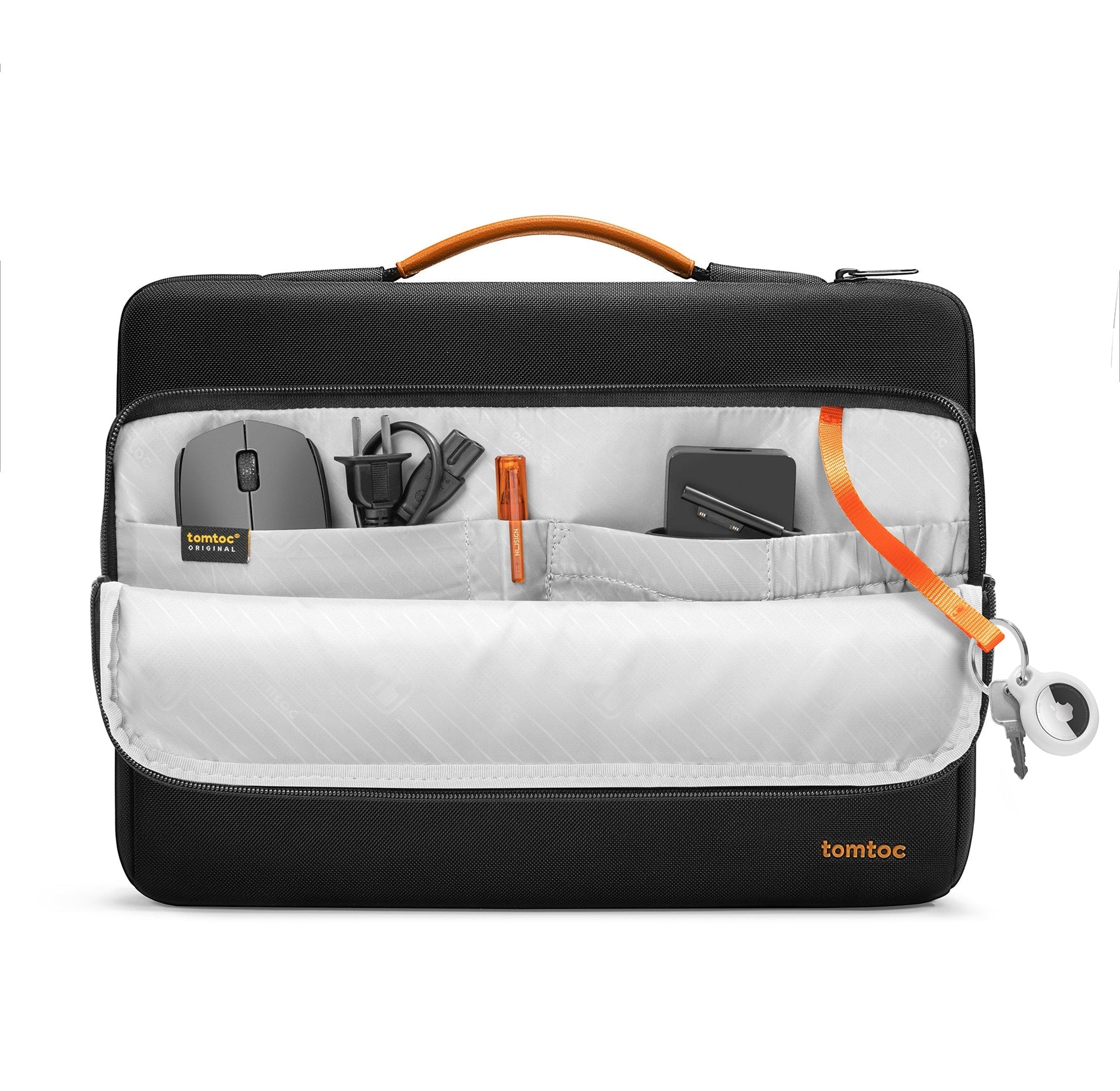 tomtoc 14 Inch Versatile 360 Protective Macbook Sleeve Briefcase - Black