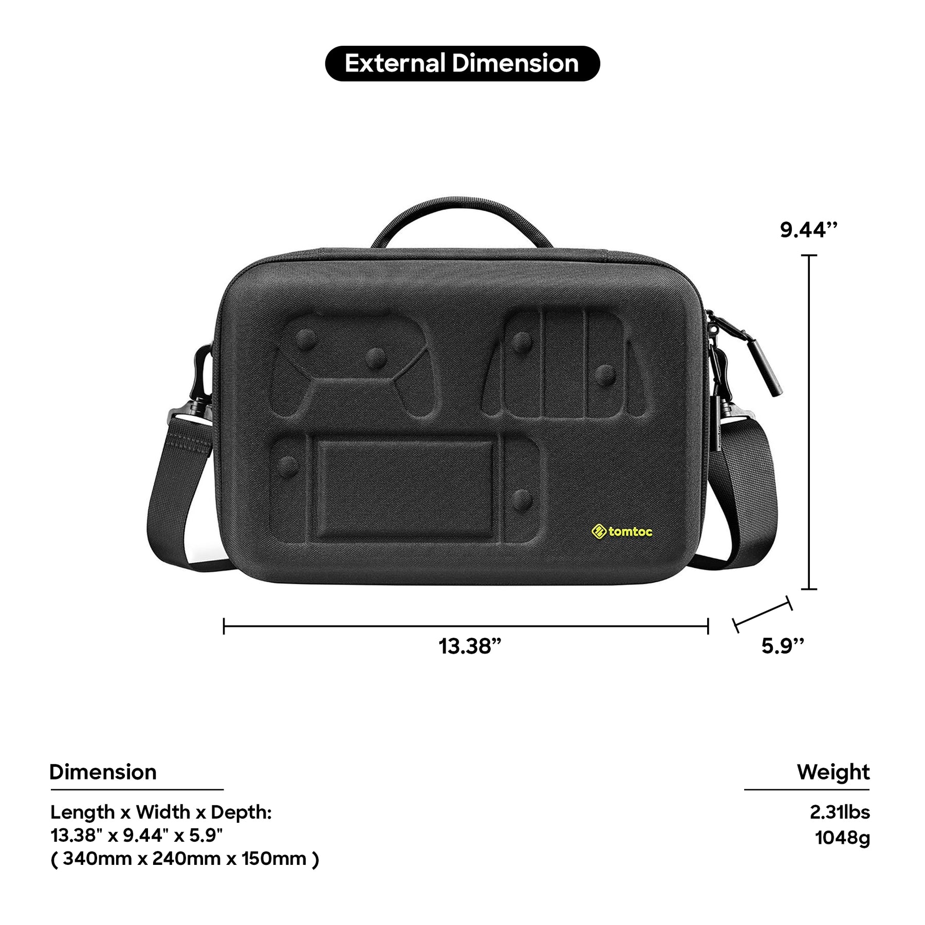 tomtoc Hardshell Carrying Protective Storage Case Fit Controller & 36 Games Card - Nintendo Switch