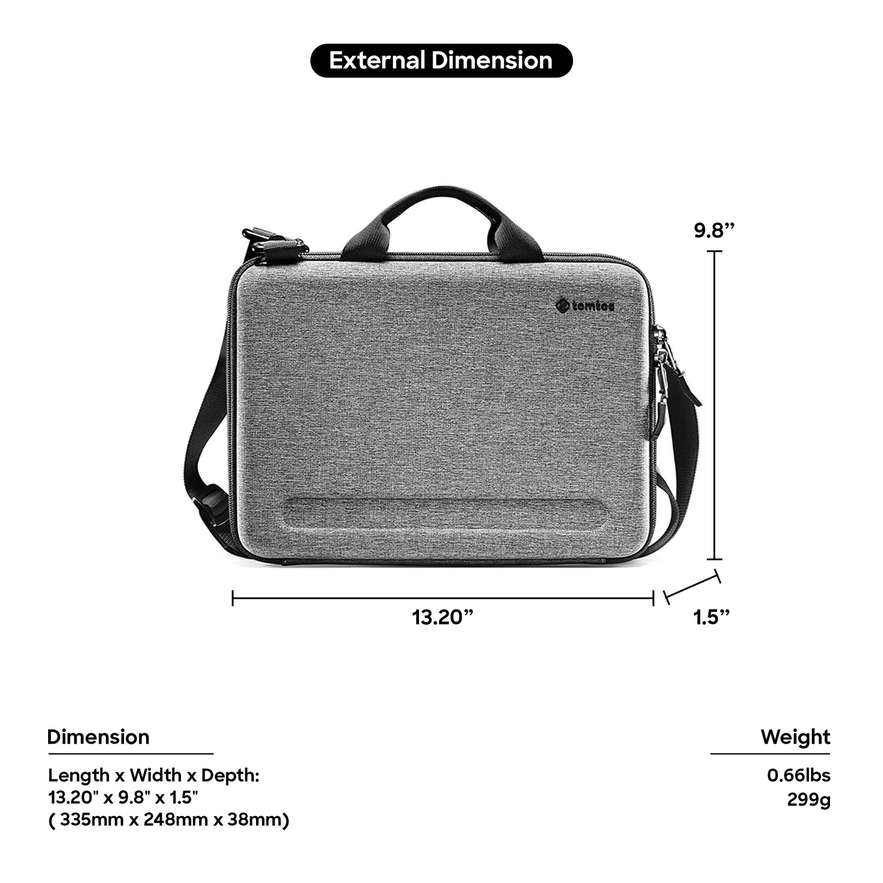 tomtoc A25 Fanny Case for Macbook 13 Inch