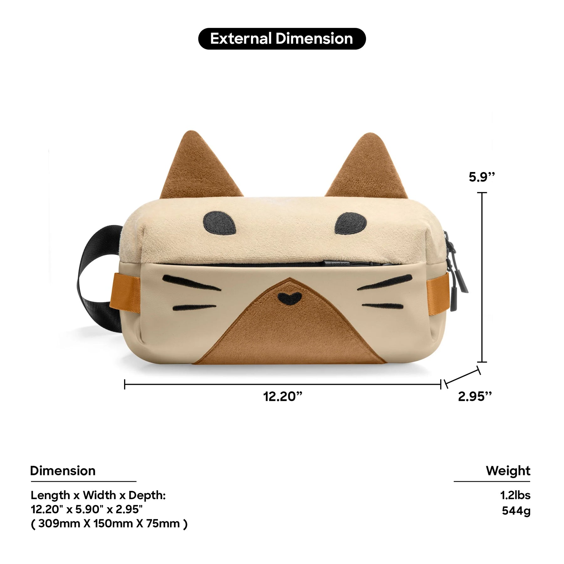 tomtoc Monster Hunter 4L Minimalist EDC Sling Men Bag / Crossbody Bag / Shoulder Bag / Chest Bag - Palico