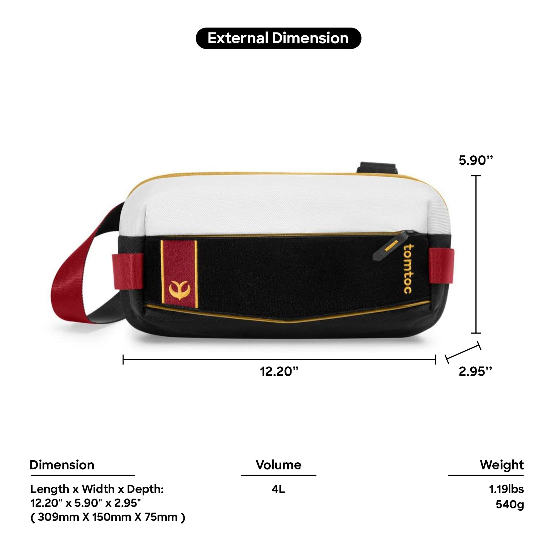 tomtoc Monster Hunter Royal Order Sling Bag - S