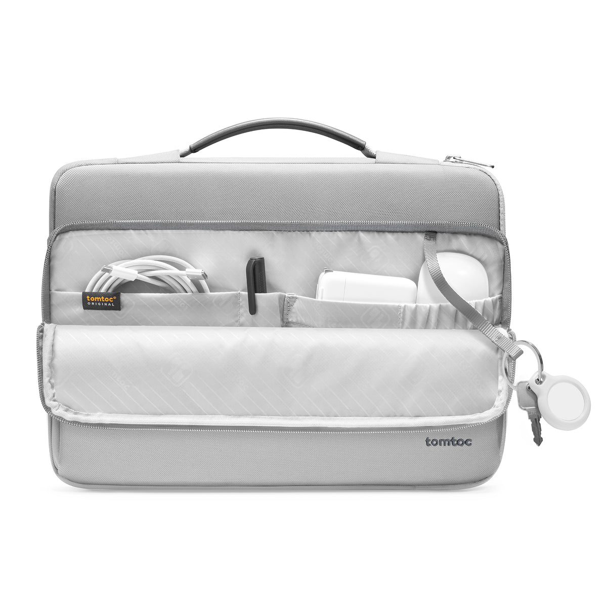 tomtoc 13 Inch Versatile 360 Protective Laptop Briefcase - Gray