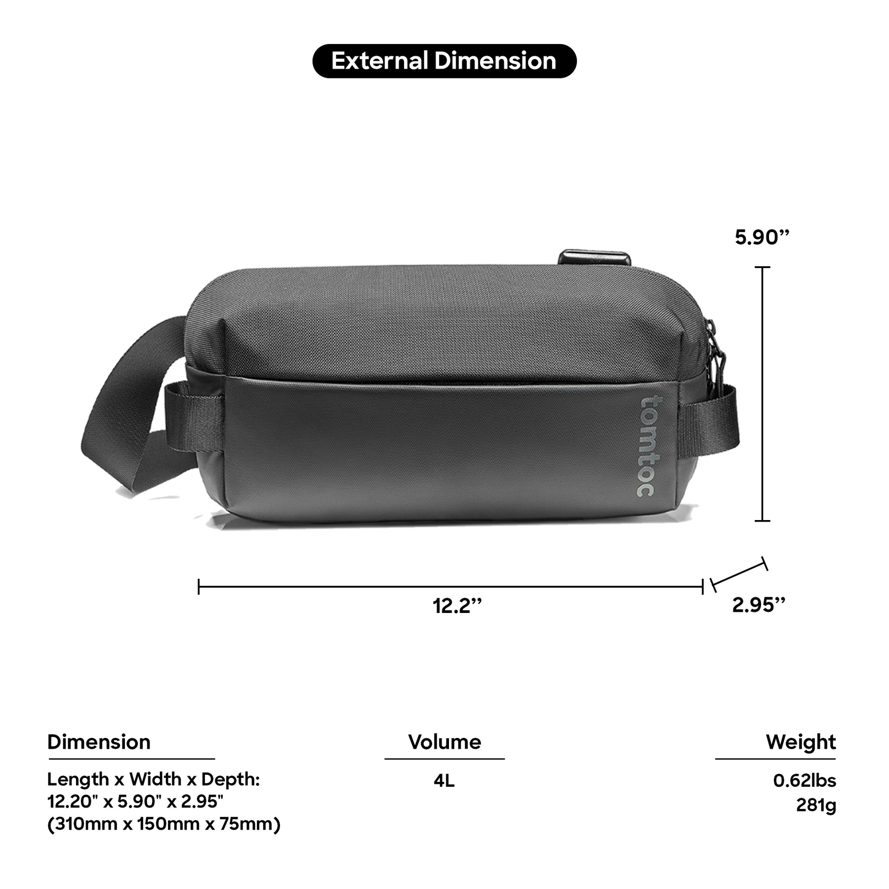 tomtoc Explorer-T21 Sling Bag S
