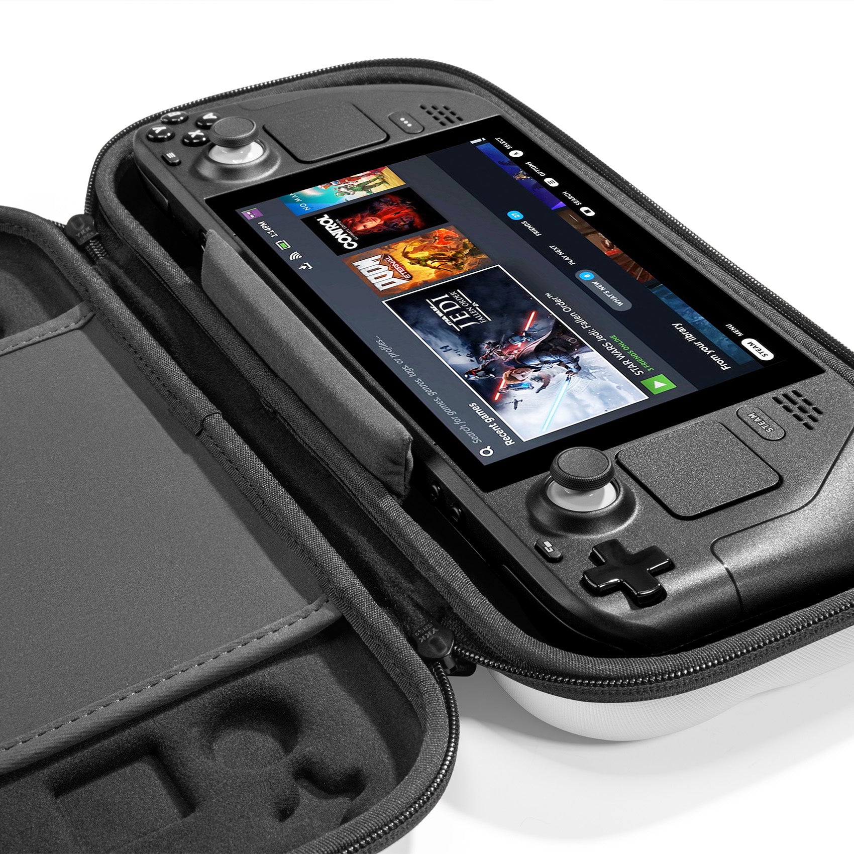 tomtoc Steam Deck Carrying Case / Protective Case / Hard Portable Travel Carrying Bag - White