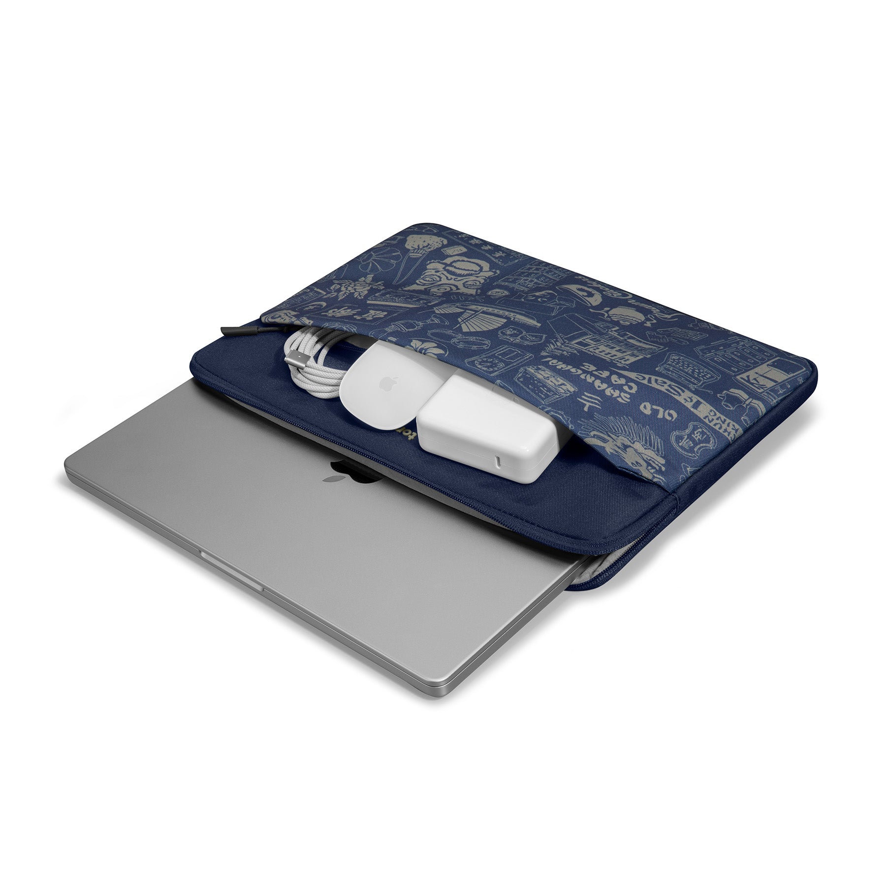 tomtoc OCHM 14 Inch Versatile 360 Protective Laptop Sleeve / MacBook Sleeve - Blue