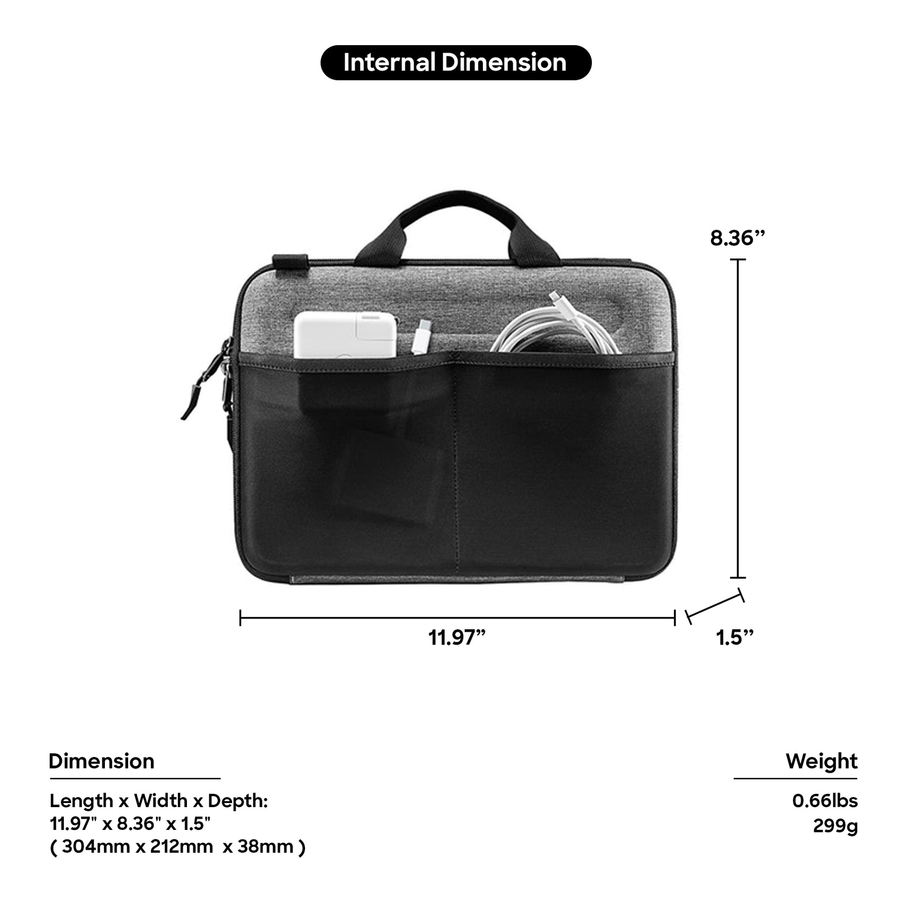 tomtoc A25 Fanny Case for Macbook 13 Inch