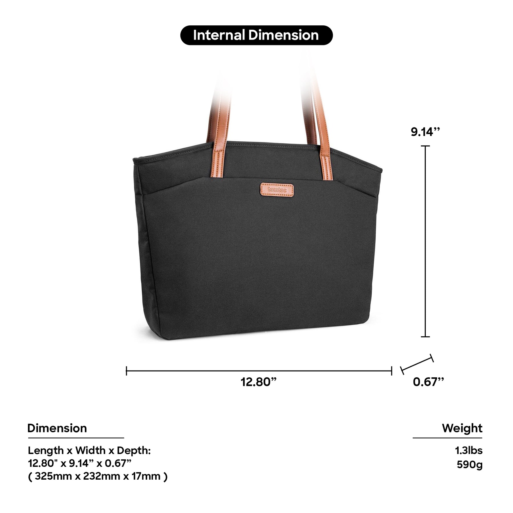 tomtoc 14 Inch Lady Laptop / Tote Bag / Women Bag / Ladies Bag - Grayish Blue