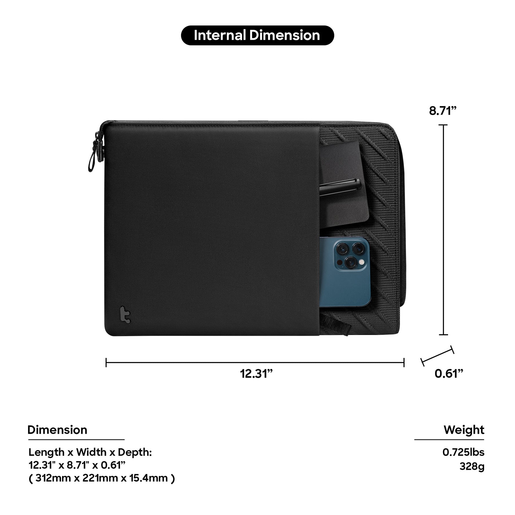 tomtoc Voyage-A10 Laptop Sleeve for MacBook Air/Pro 14 Inch