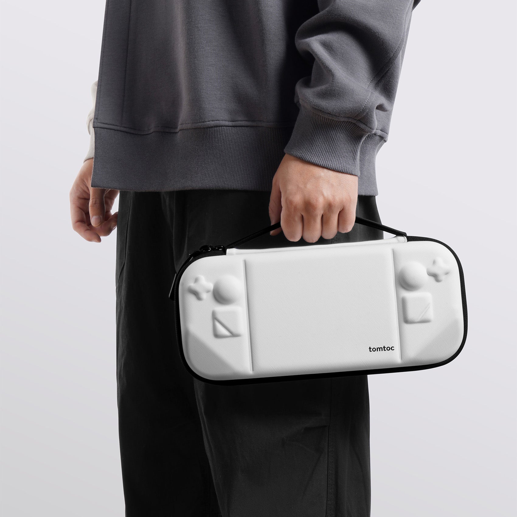 tomtoc Steam Deck Carrying Case / Protective Case / Hard Portable Travel Carrying Bag - White