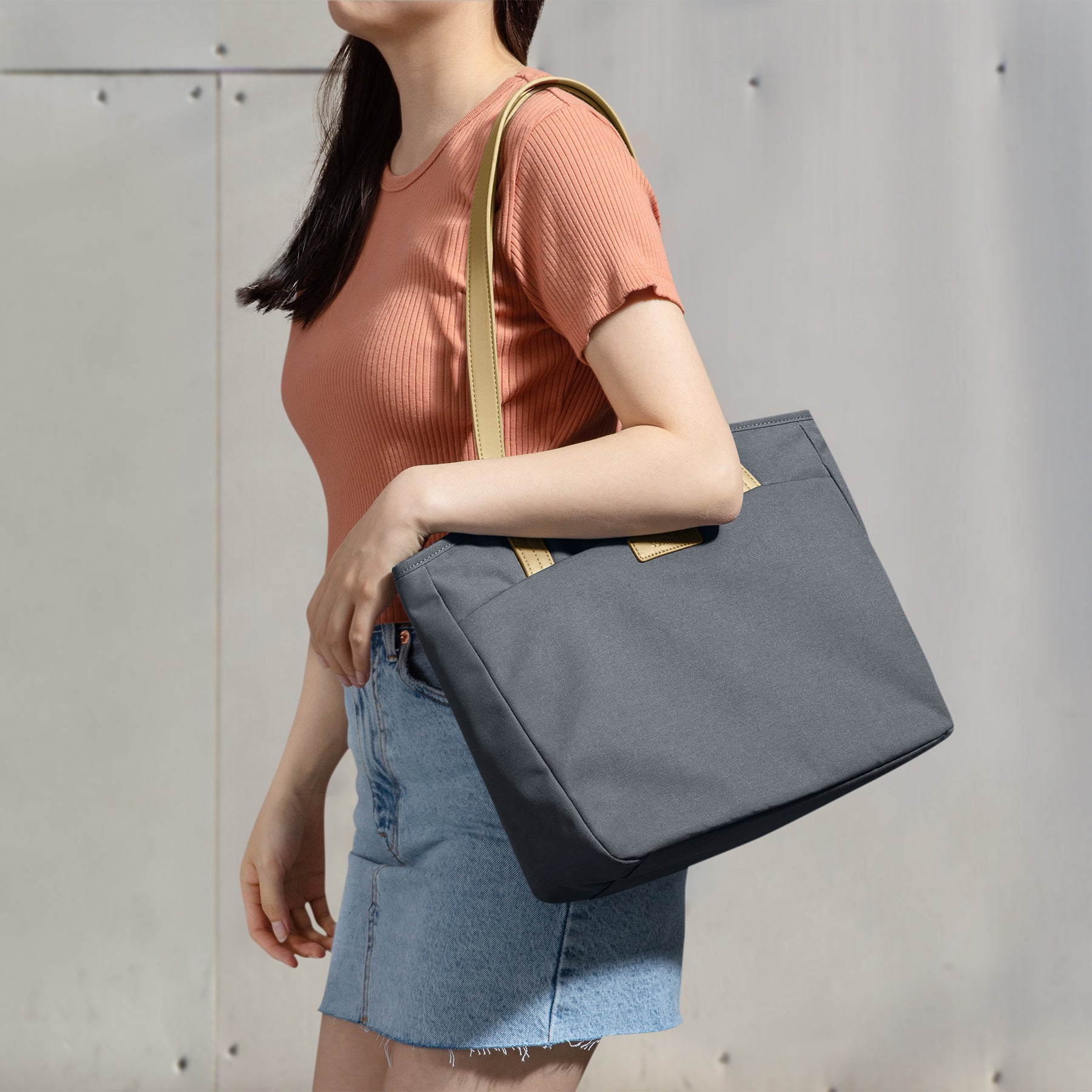 tomtoc 14 Inch Lady Laptop / Tote Bag / Women Bag / Ladies Bag - Grayish Blue
