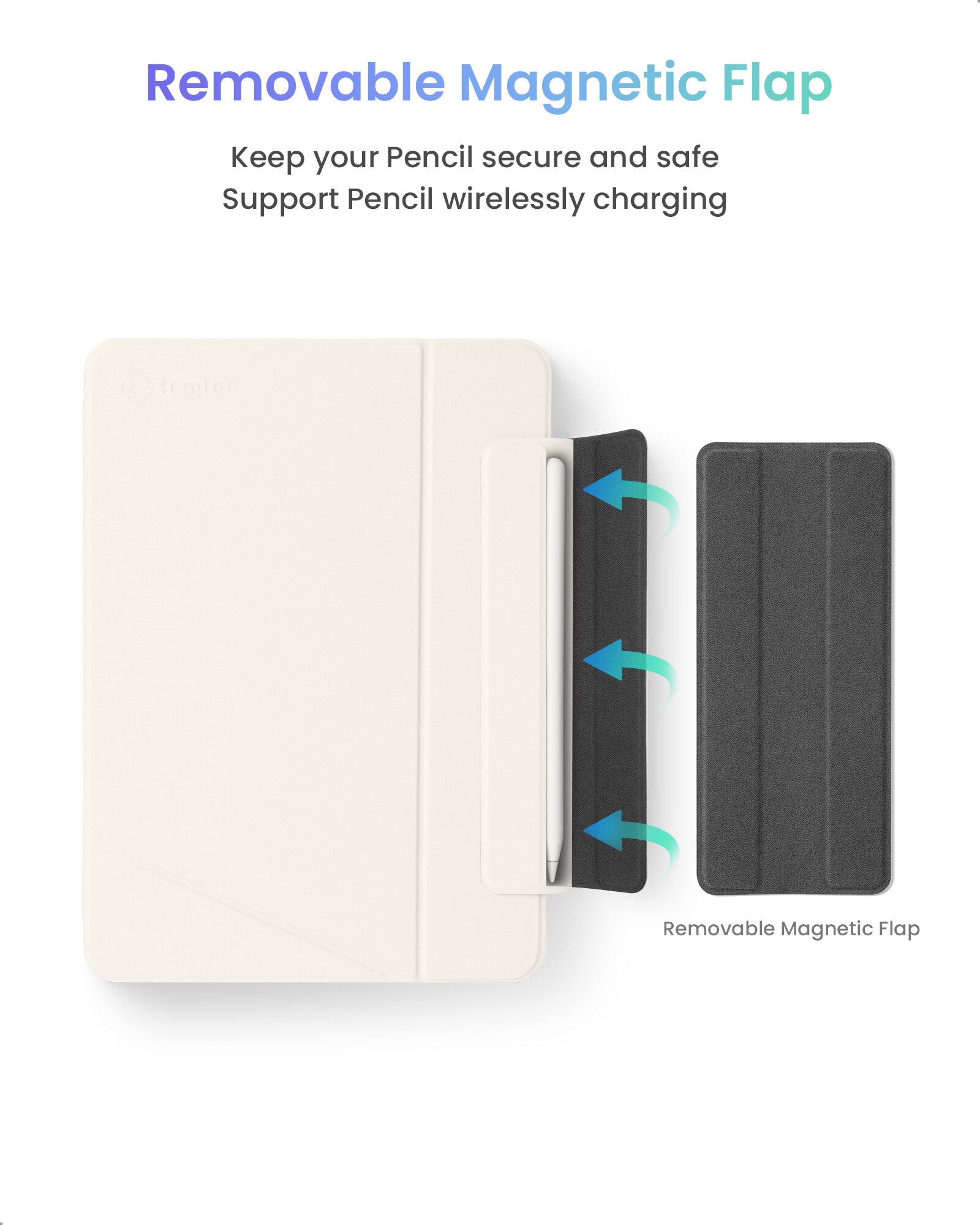 tomtoc 11 Inch Ultra Slim Lightweight Magnetic Case - White