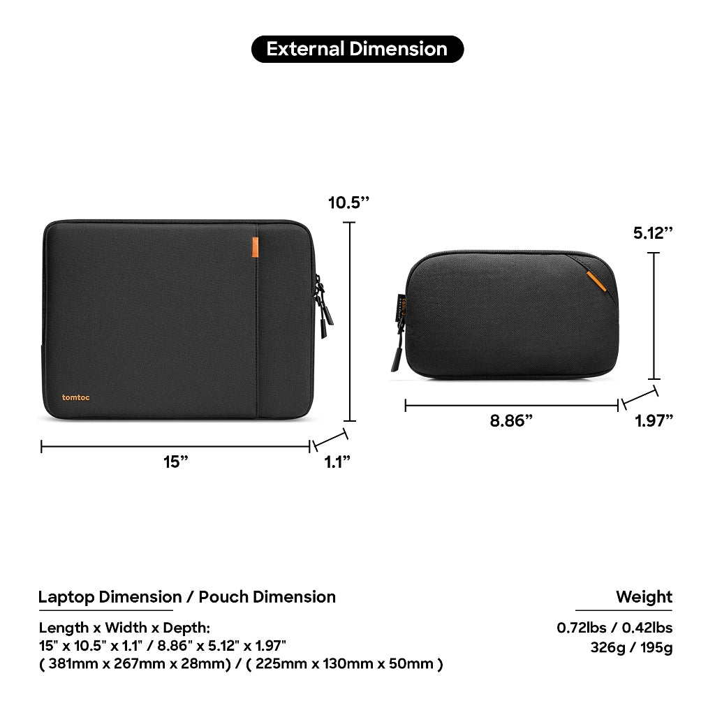 tomtoc Defender-A13 Laptop Sleeve Kit for MacBook Pro 16 Inch