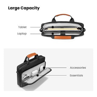 tomtoc 14 Inch Casual Laptop Messenger Bag / Business Shoulder Bag - Black
