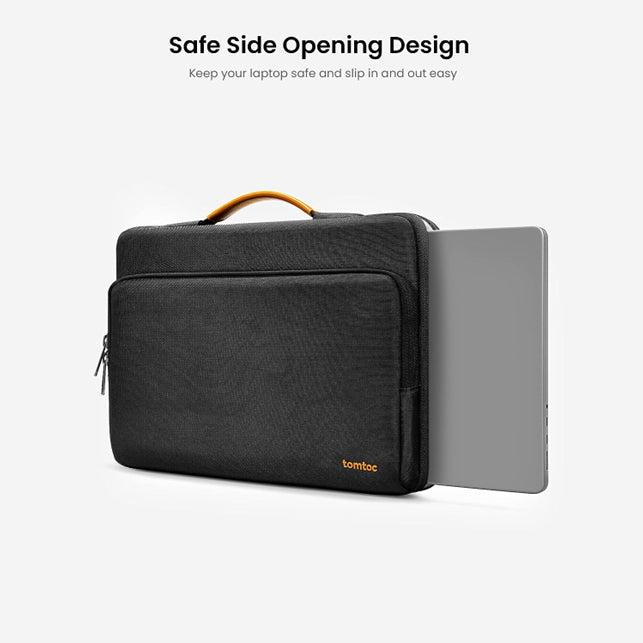 tomtoc 14 Inch Versatile 360 Protective Macbook Sleeve Briefcase - Black