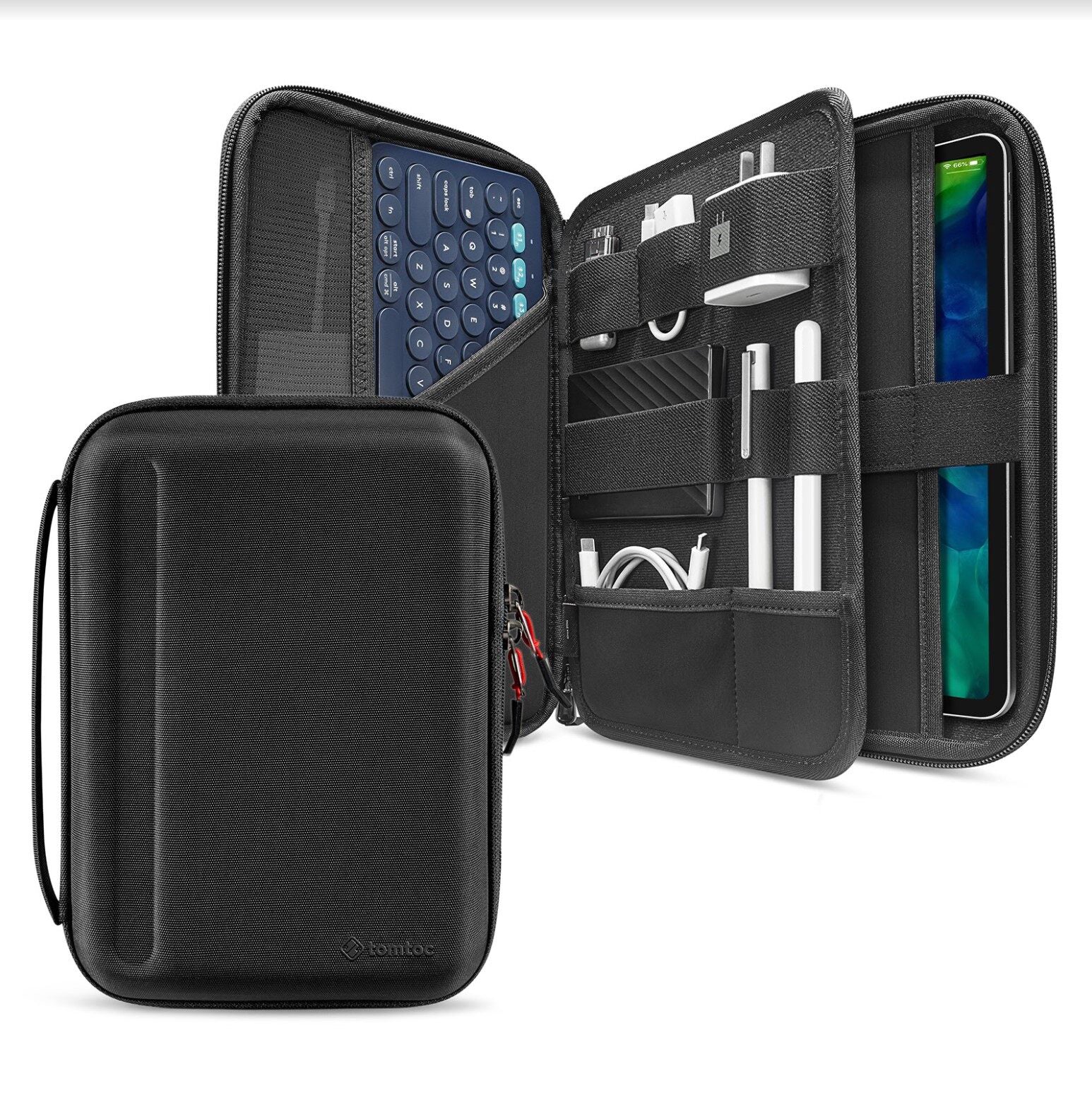 tomtoc 11 Inch Plus Tablet Padfolio Eva Case - Black
