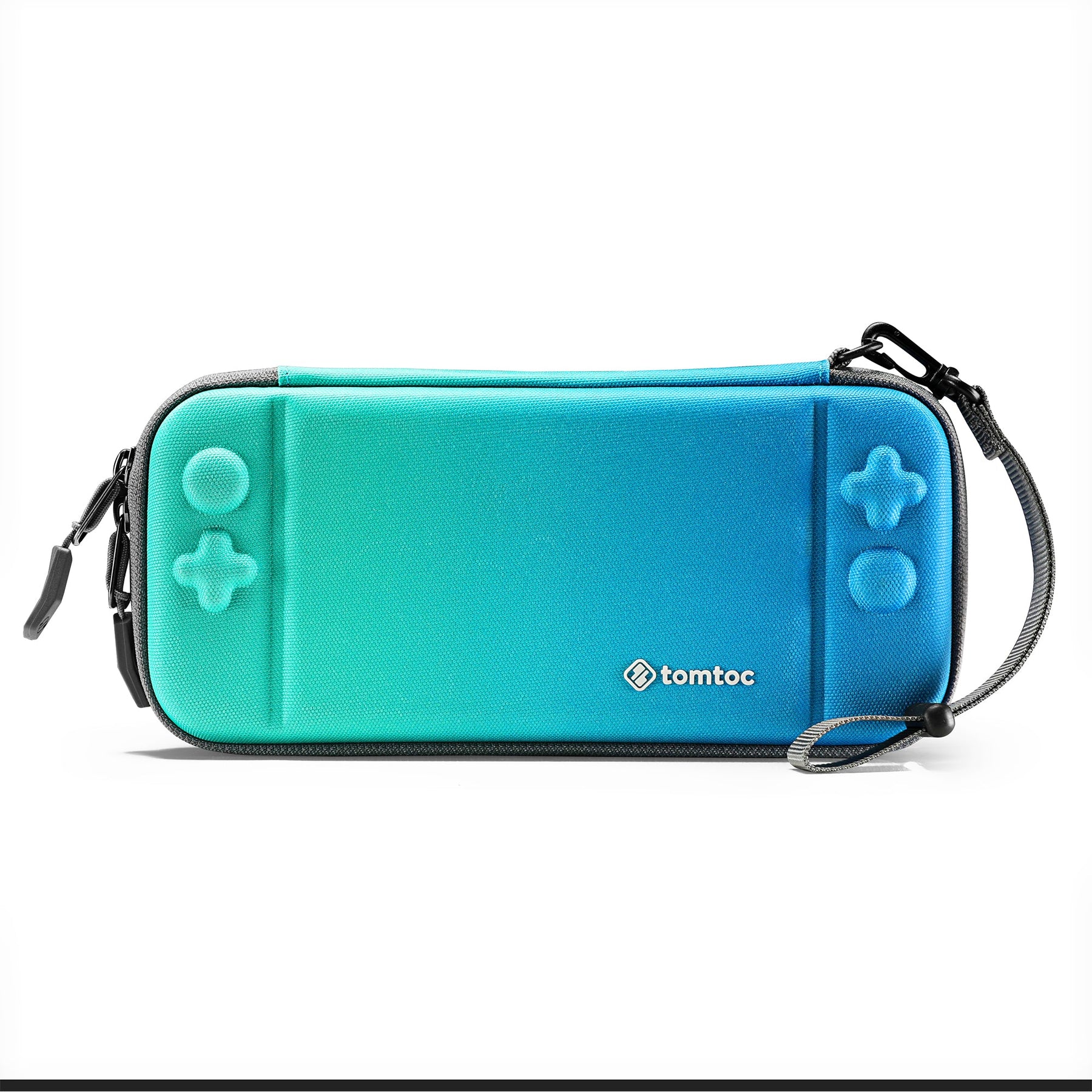 tomtoc Slim Protective Carrying Case with 10 Game Cartridges - Nintendo Switch & OLED Model - Ocean Blue