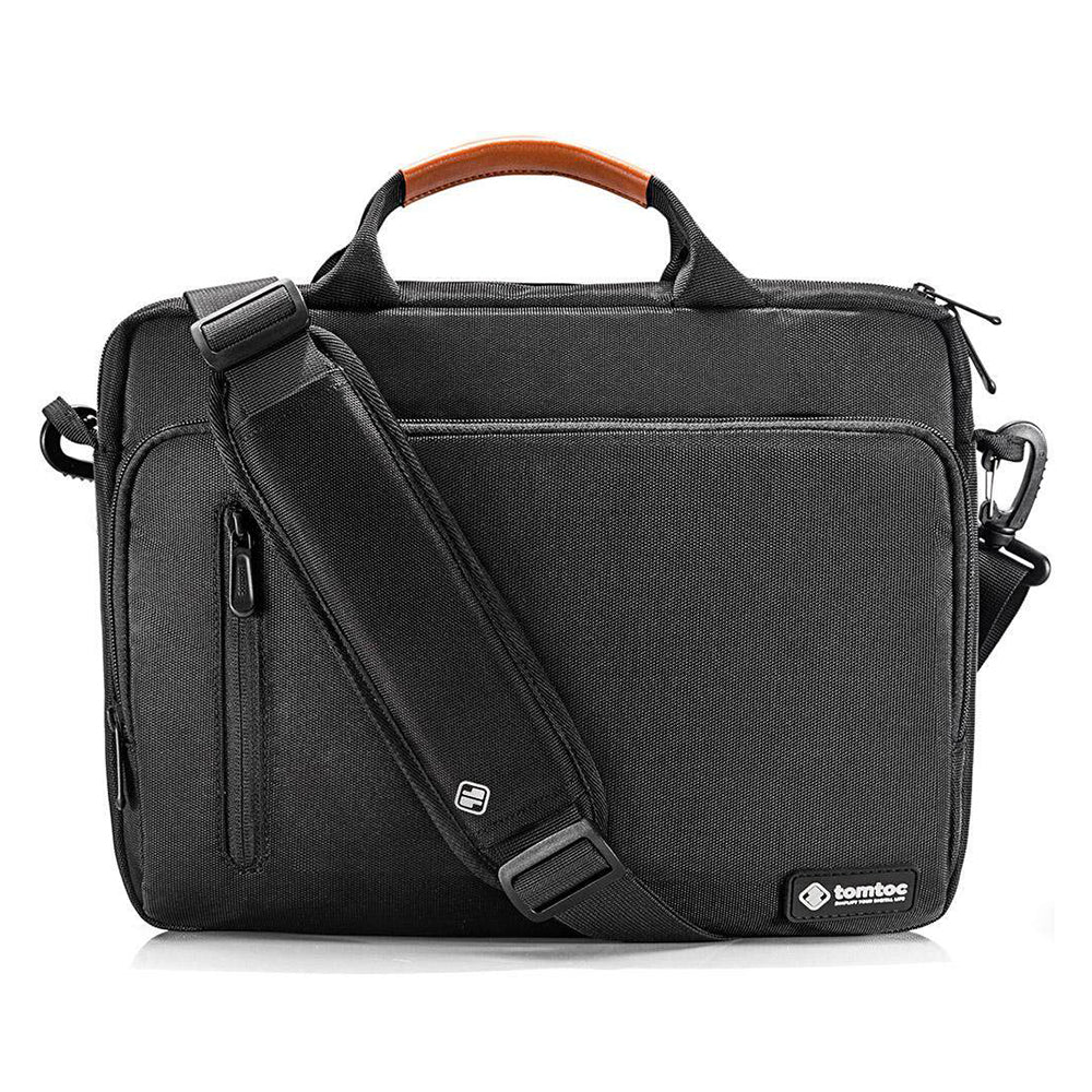 tomtoc 15.6 Inch Casual Laptop Messenger Bag / Business Shoulder Bag - Black