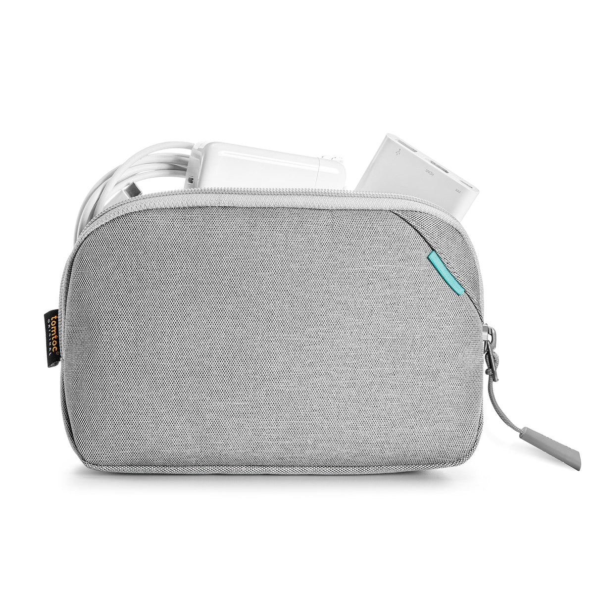 tomtoc Recycled Portable Water-Resistant Storage Bag - Electronic Organizer / Travel Organizer - Gray