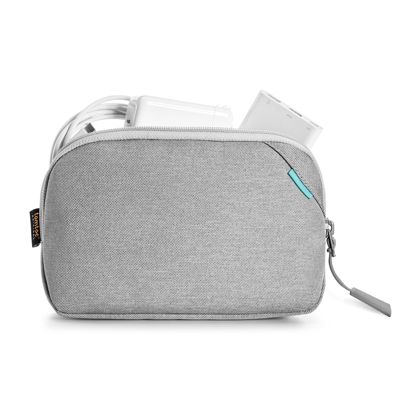 tomtoc Recycled Portable Water-Resistant Storage Bag - Electronic Organizer / Travel Organizer - Gray