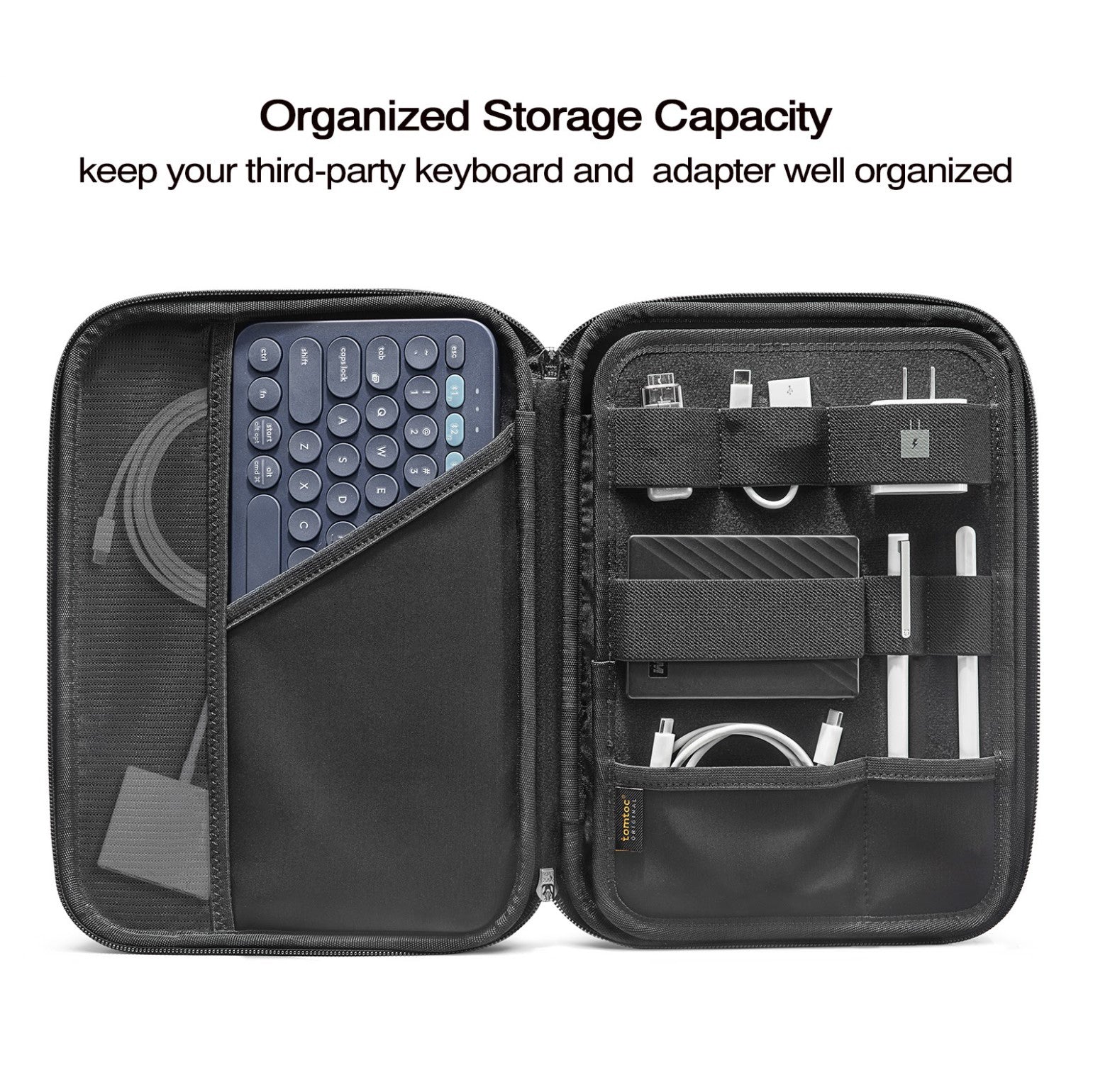 tomtoc 11 Inch Plus Tablet Padfolio Eva Case - Gray