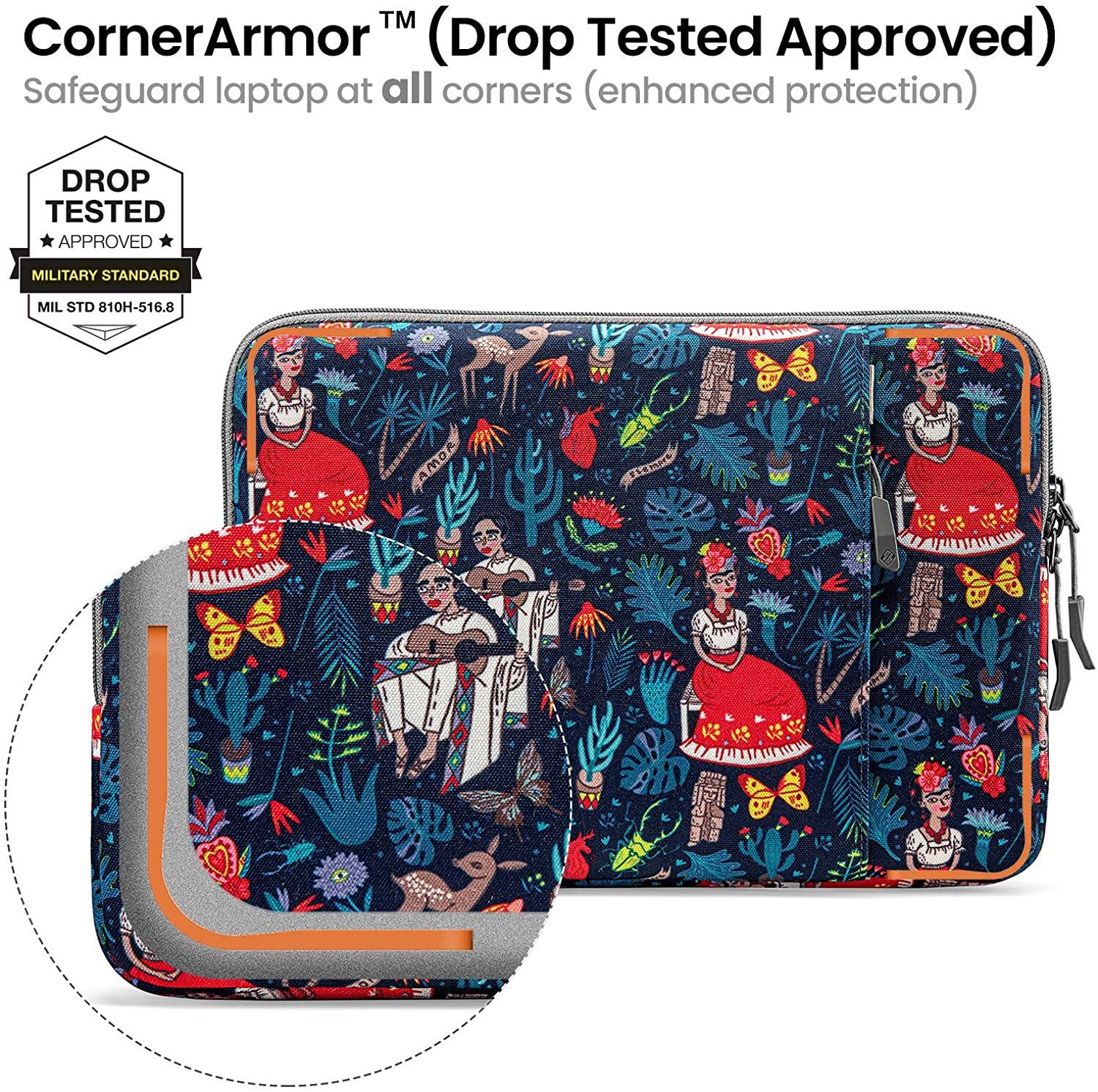 tomtoc 13 Inch Versatile 360 Protective Laptop Sleeve / MacBook Sleeve - Dazzling Blue