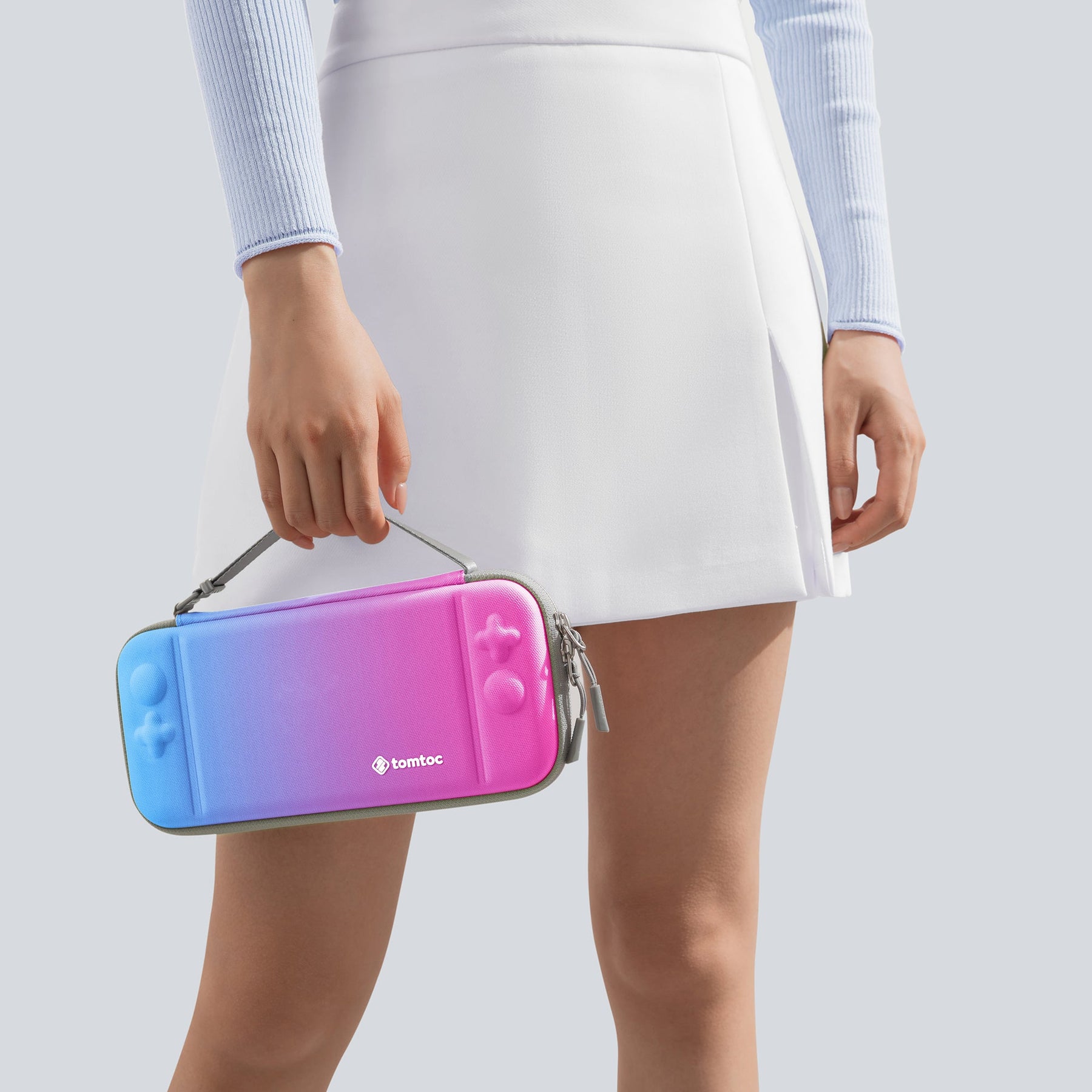 tomtoc Slim Protective Carrying Case with 10 Game Cartridges - Nintendo Switch & OLED Model - Galaxy