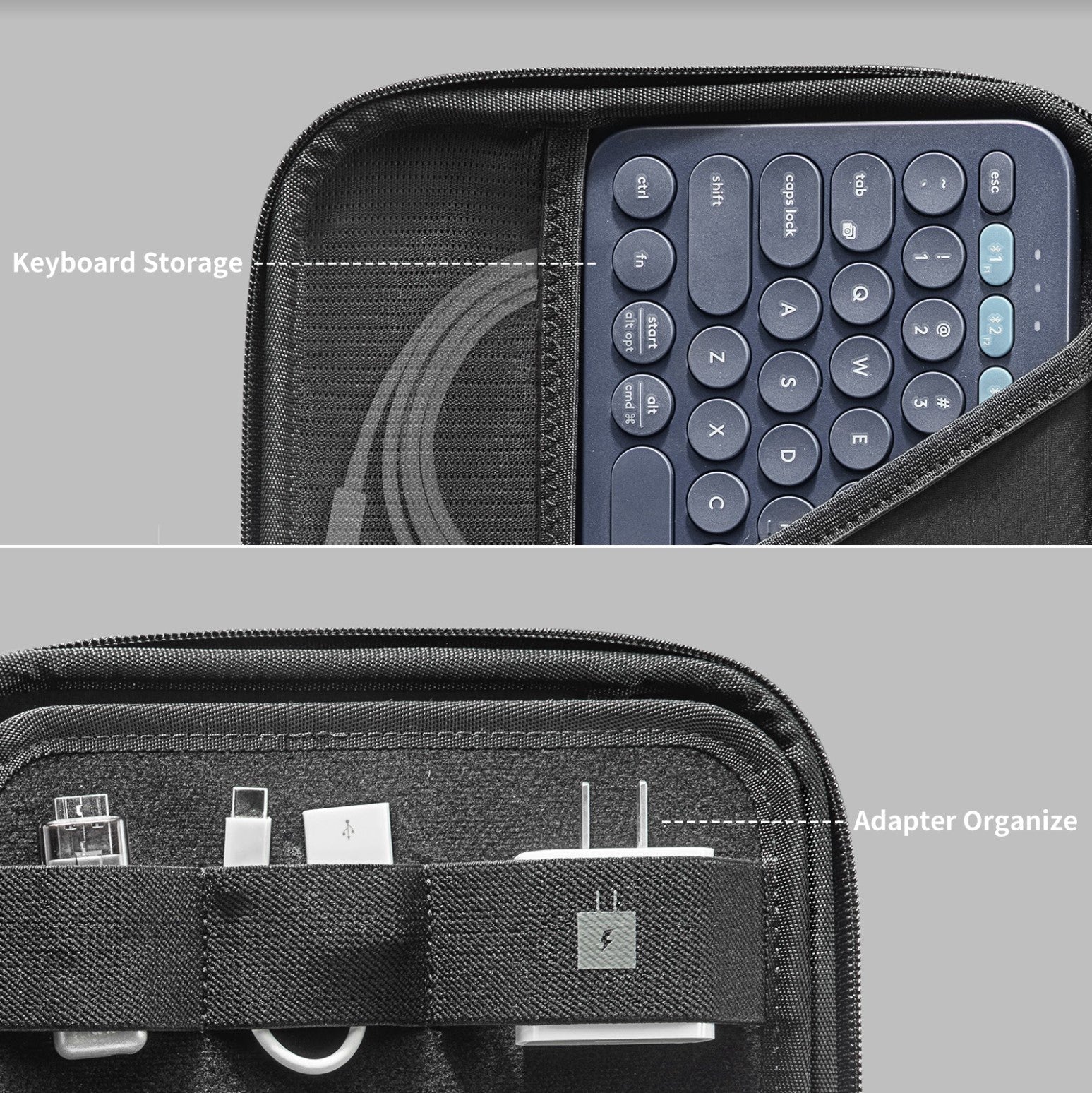 tomtoc 11 Inch Plus Tablet Padfolio Eva Case - Gray