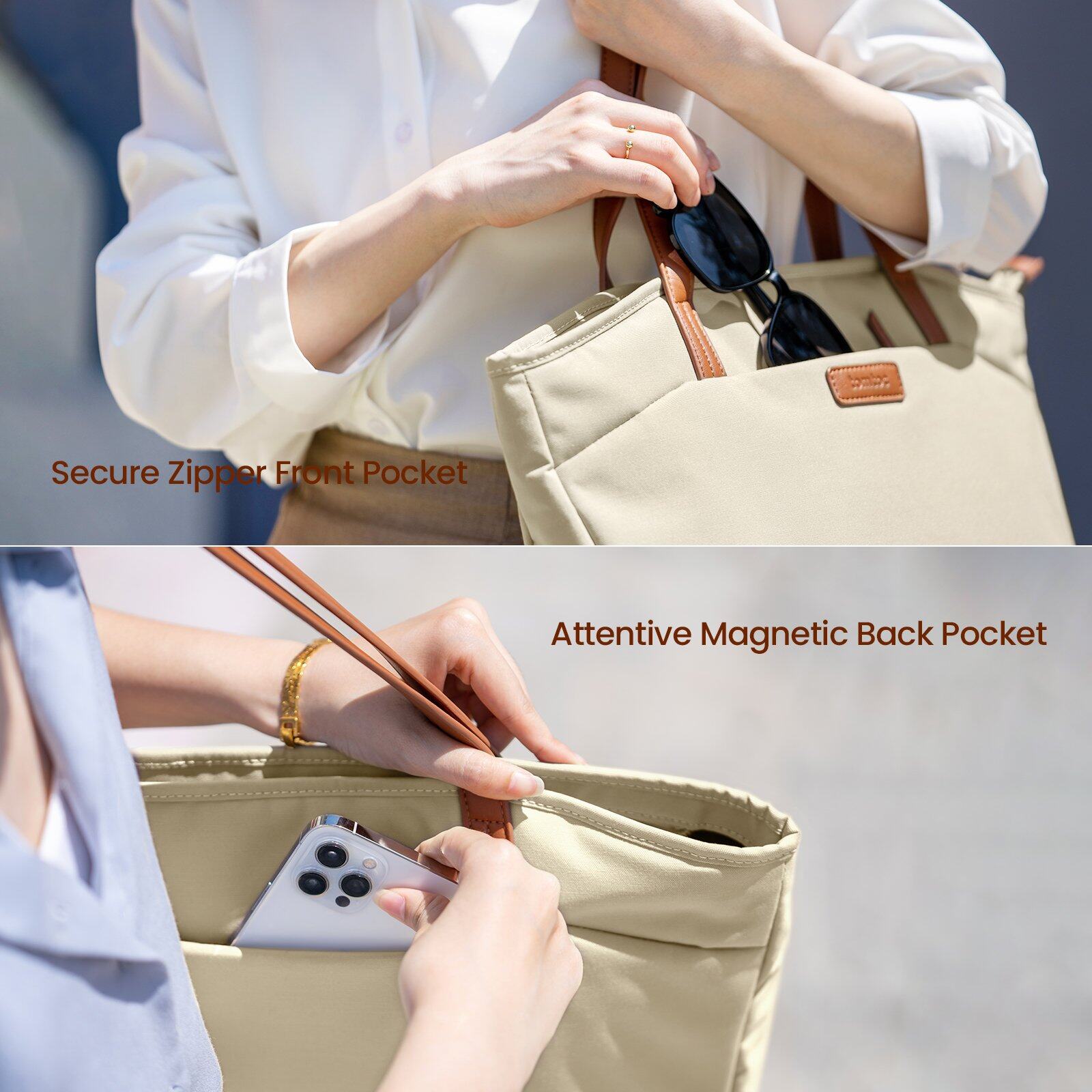 tomtoc 14 Inch Lady Laptop / Tote Bag / Women Bag / Ladies Bag - Khaki