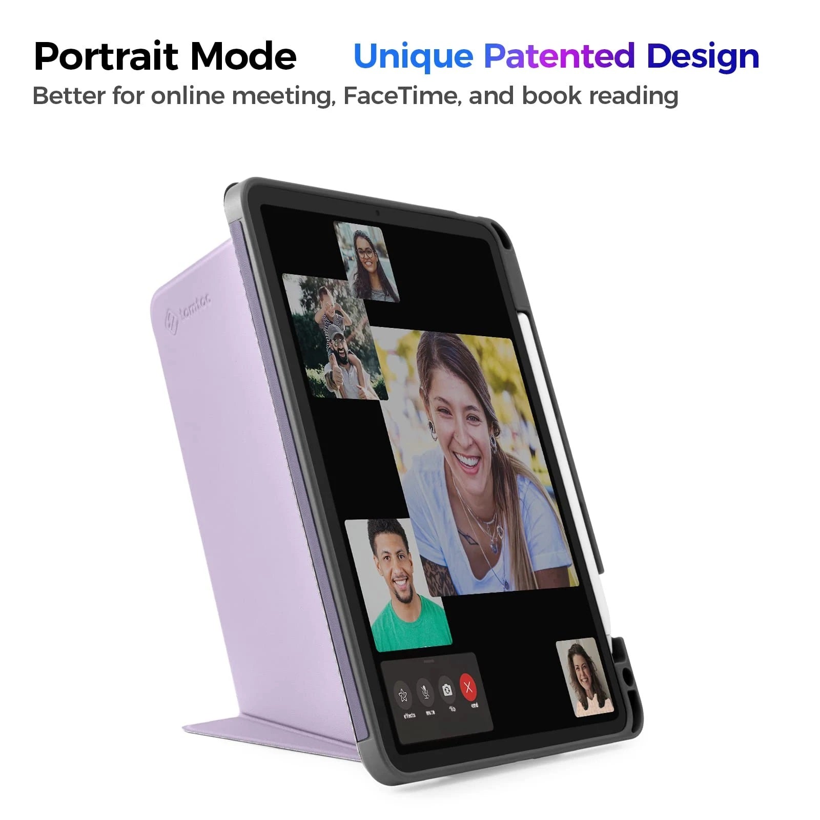 tomtoc 10.9 Inch Protective Smart-Tri Case - Purple