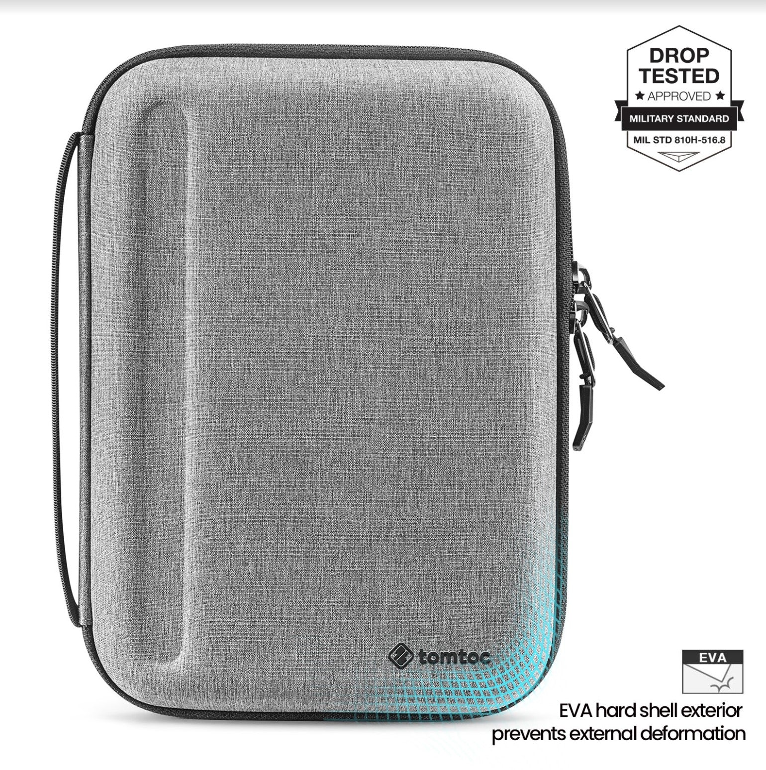 tomtoc 11 Inch Plus Tablet Padfolio Eva Case - Gray