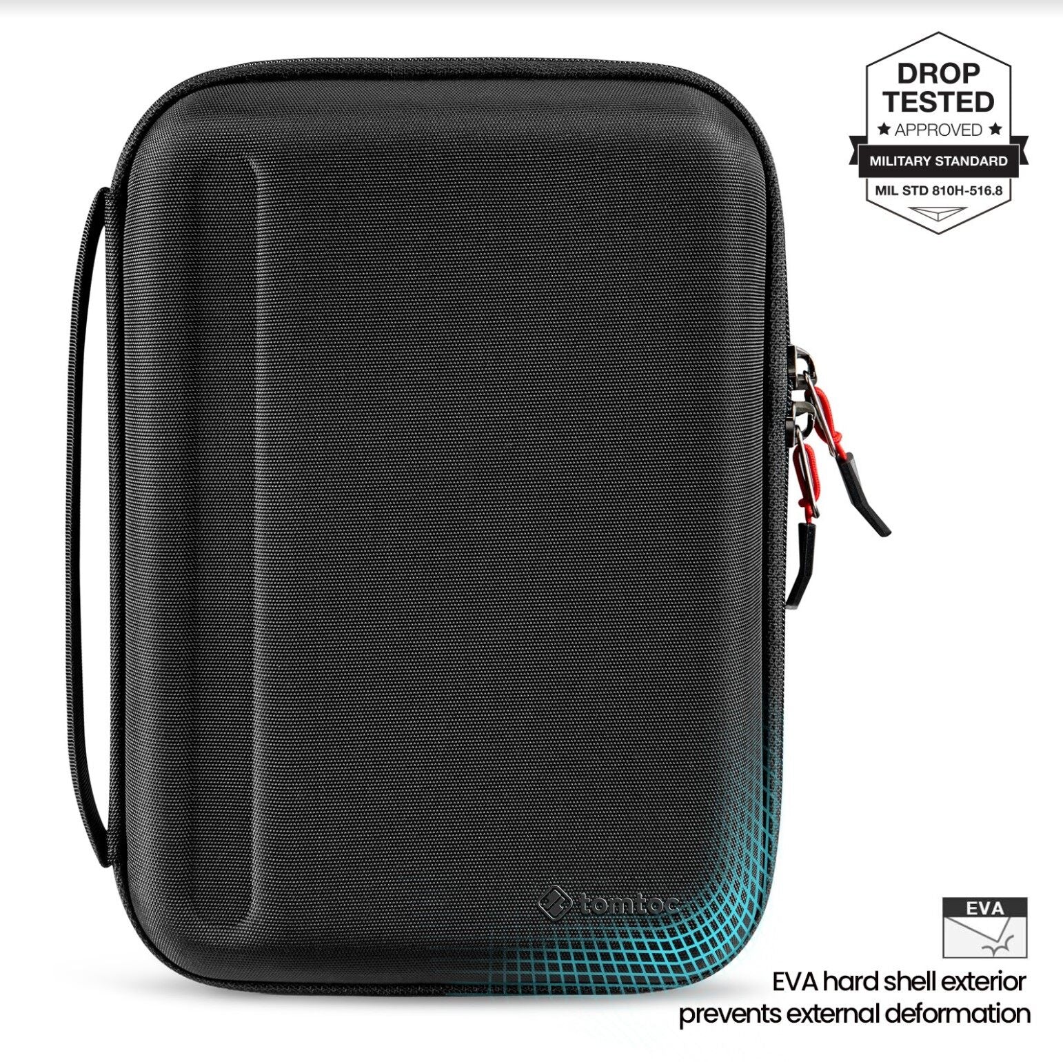 tomtoc 11 Inch Plus Tablet Padfolio Eva Case - Black