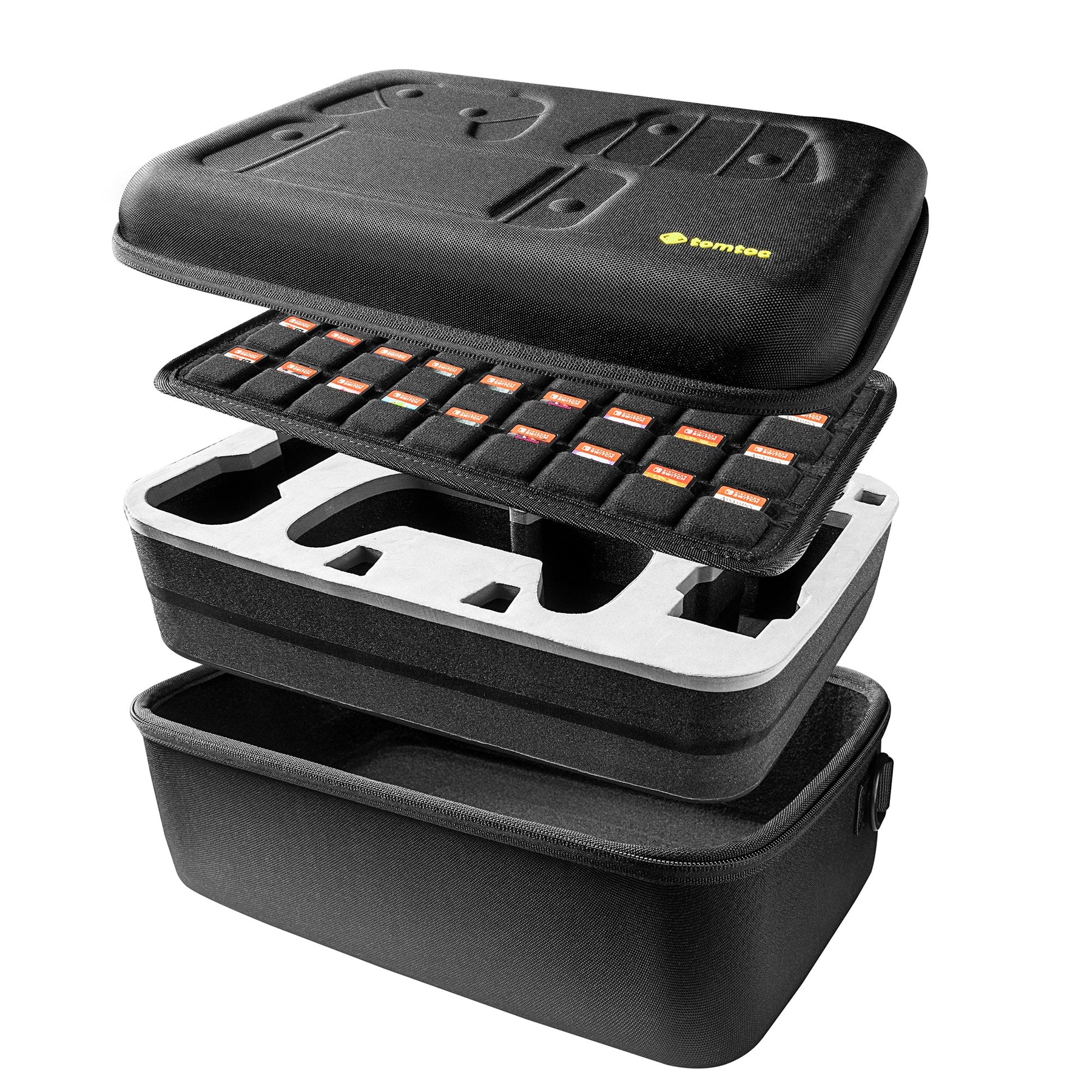tomtoc Hardshell Carrying Protective Storage Case Fit Controller & 36 Games Card - Nintendo Switch