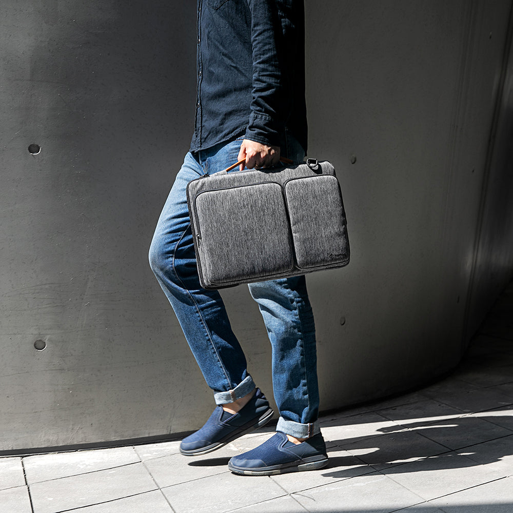 tomtoc 14 Inch Versatile Laptop Messenger Bag - Gray